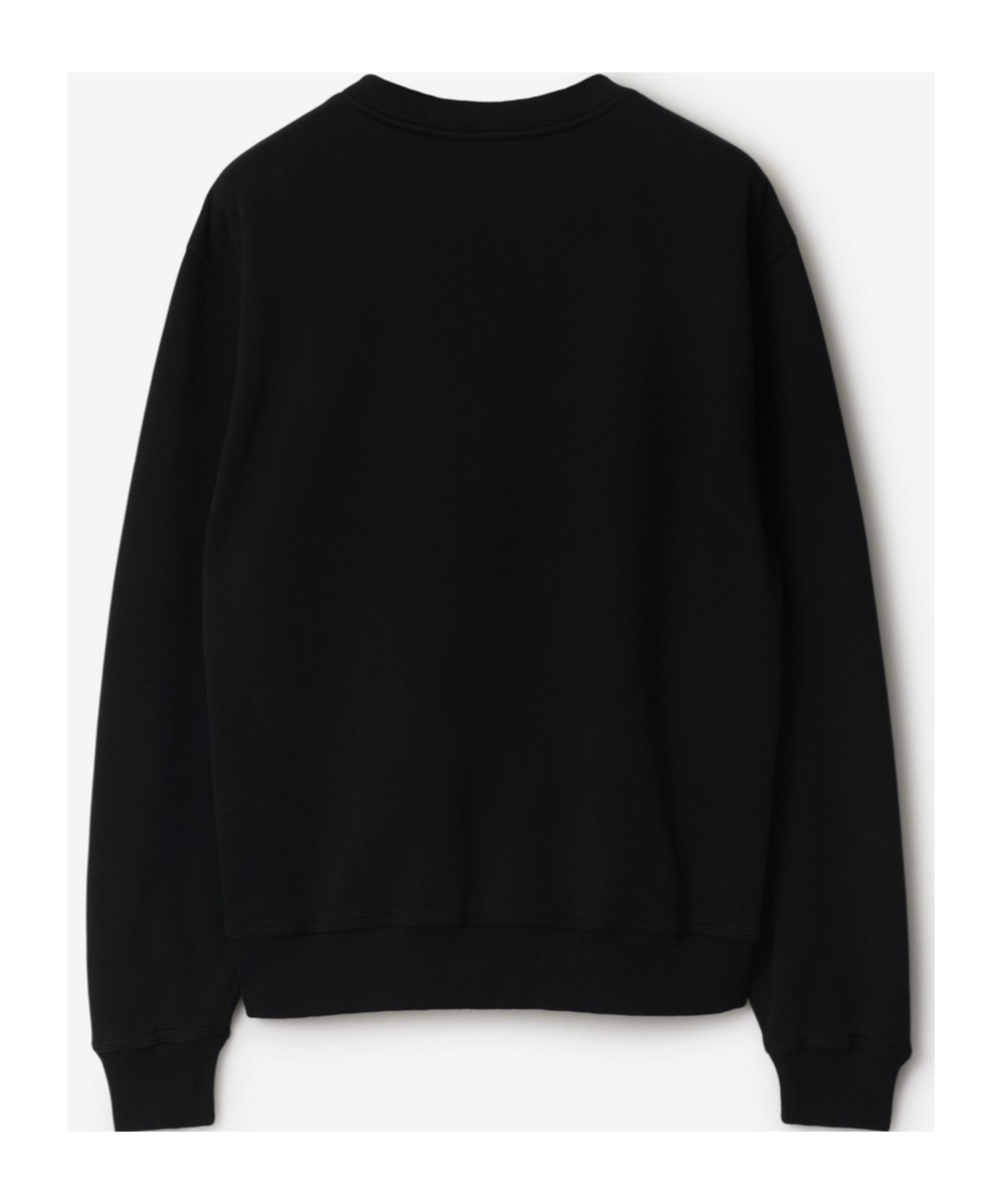Burberry Logo-embroidered Pullover Sweatshirt In Black