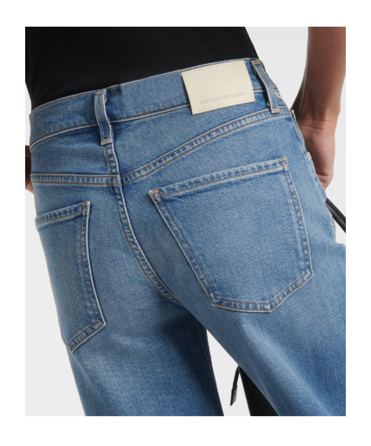 Citizen Of Humanity Loli Mid-rise Wide-leg Jeans In Blue