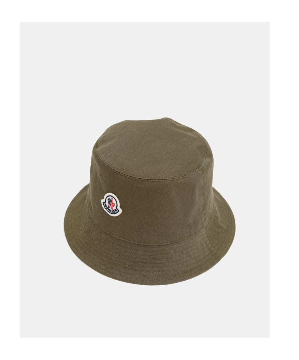 Shop Moncler Logo-patch Bucket Hat In Green