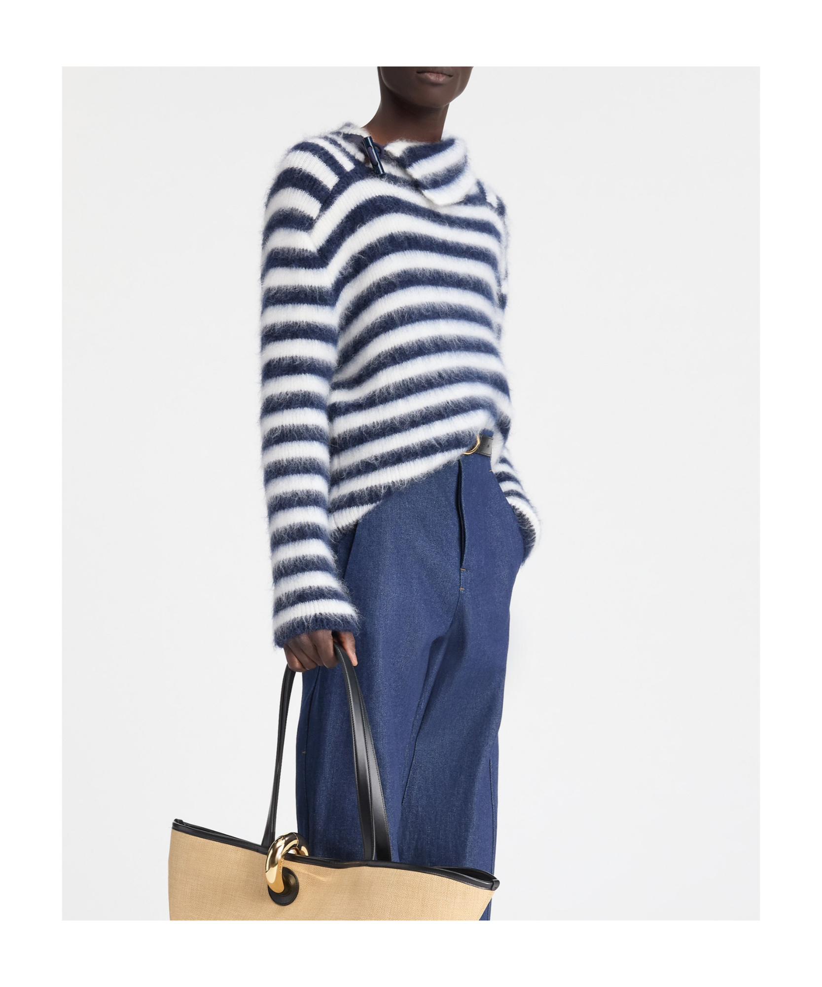 Jacquemus 'marina's Mohair Sweater In Blue