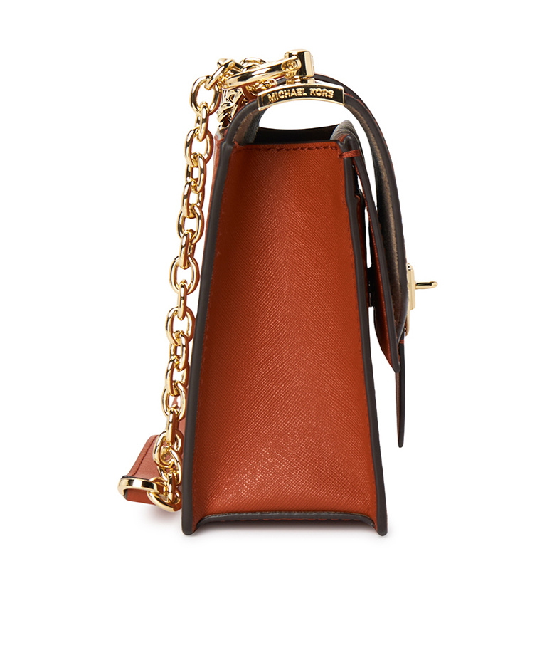 Michael Kors Small Saffiano Cross-body Bag In Brown