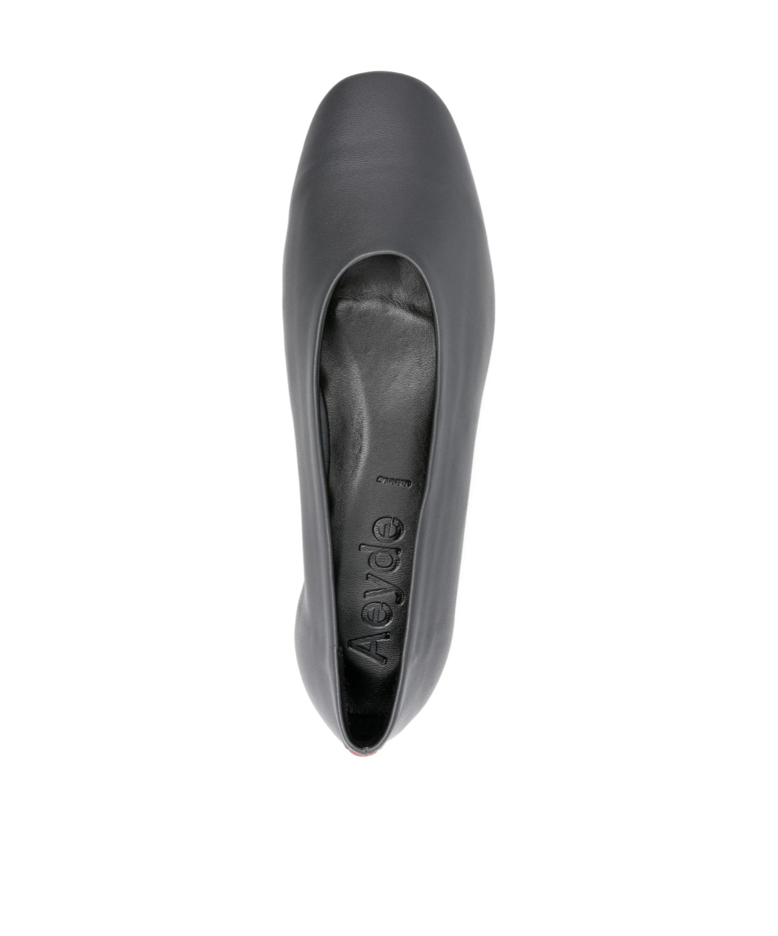Aeyde Pointed-toe Leather Flats In Gray