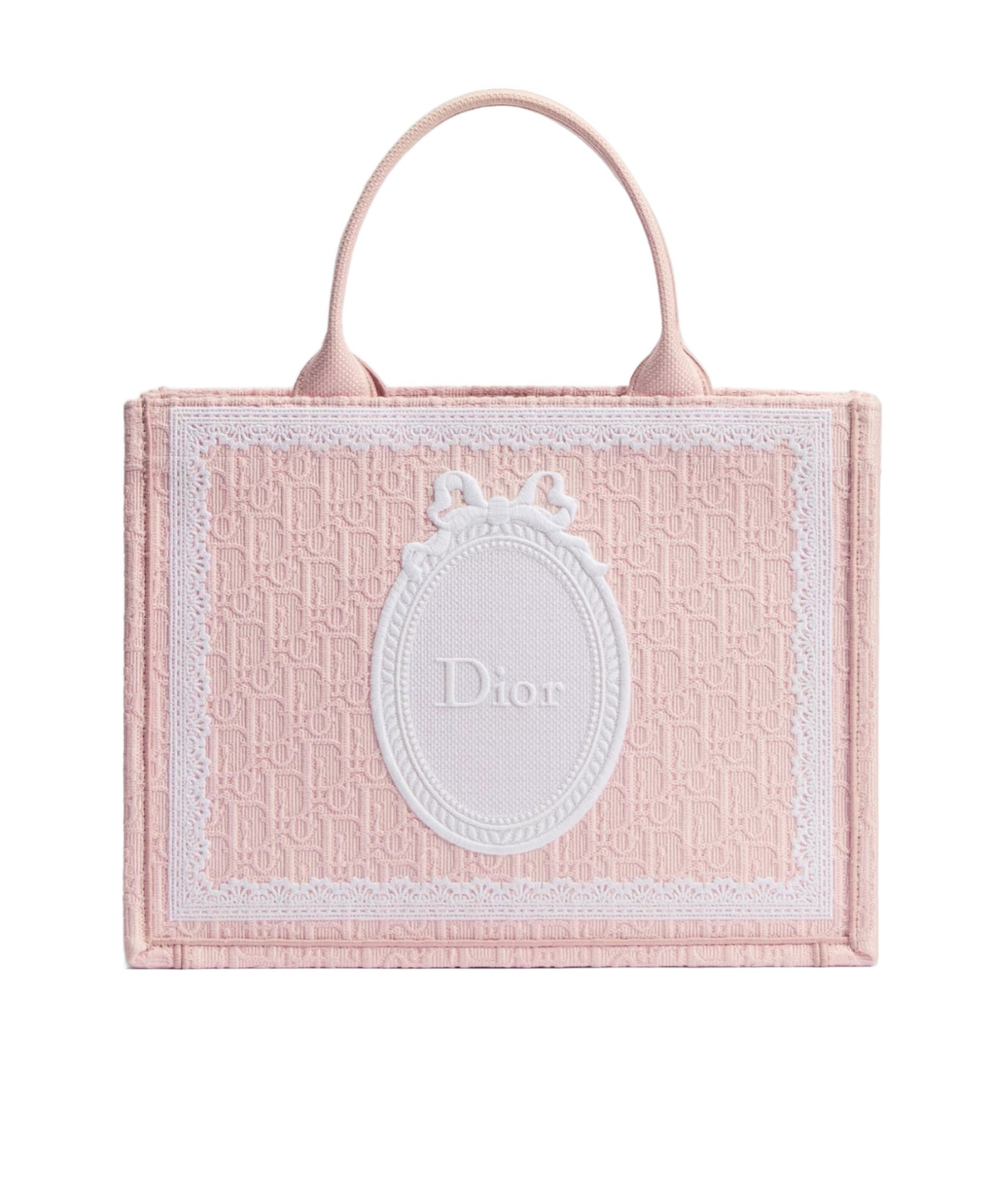 Dior Medium  Book Tote With Strap In Pink