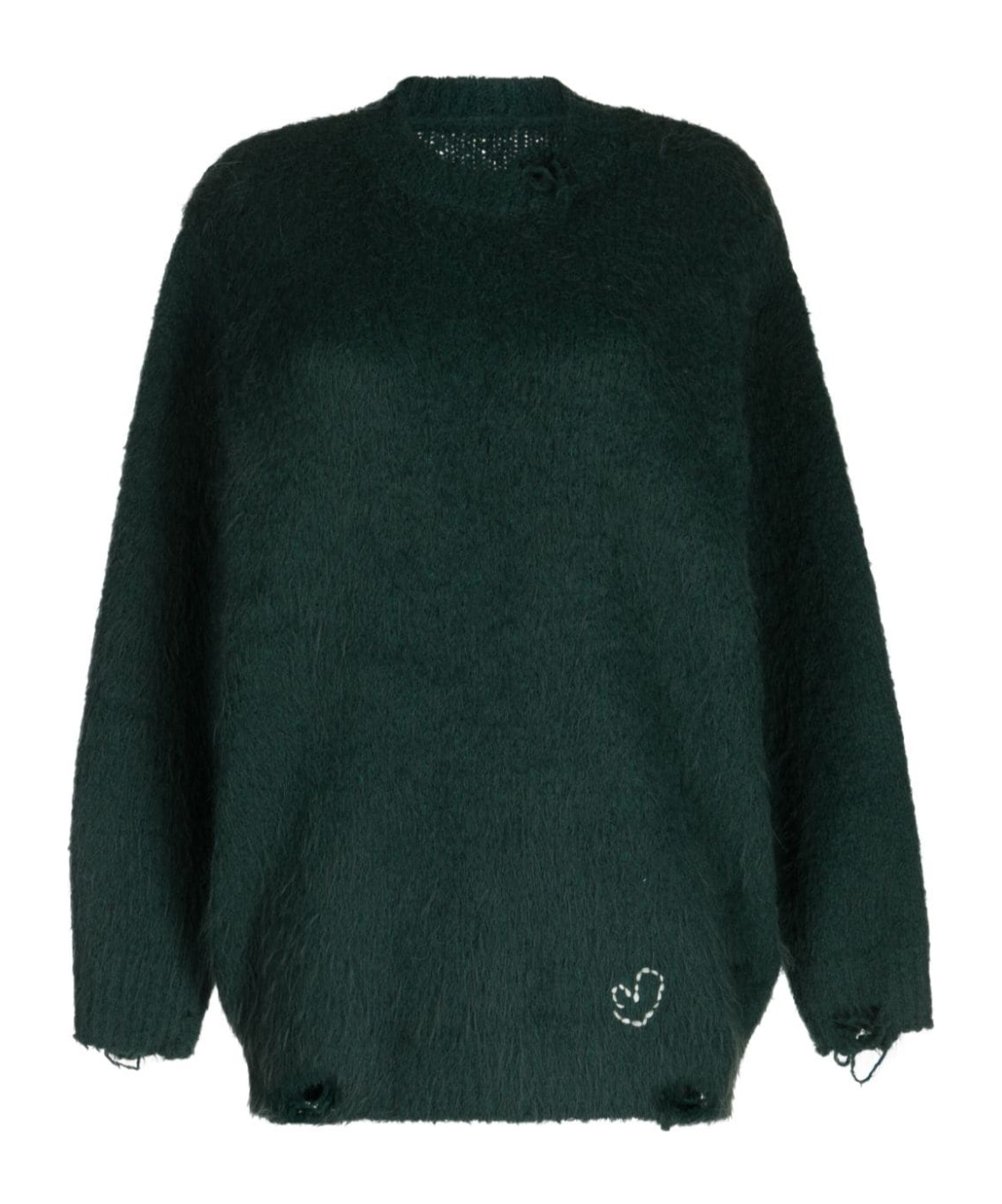 Ader Error Imitation Fleece Knitted Sweater In Black