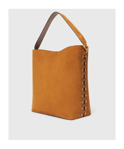 Stella Mccartney Frayme Whipstitch Tote Bag In Brown