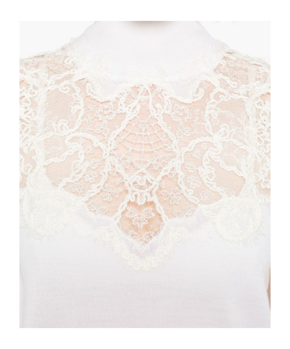 Ermanno Scervino Wool Blend Tank Top In White