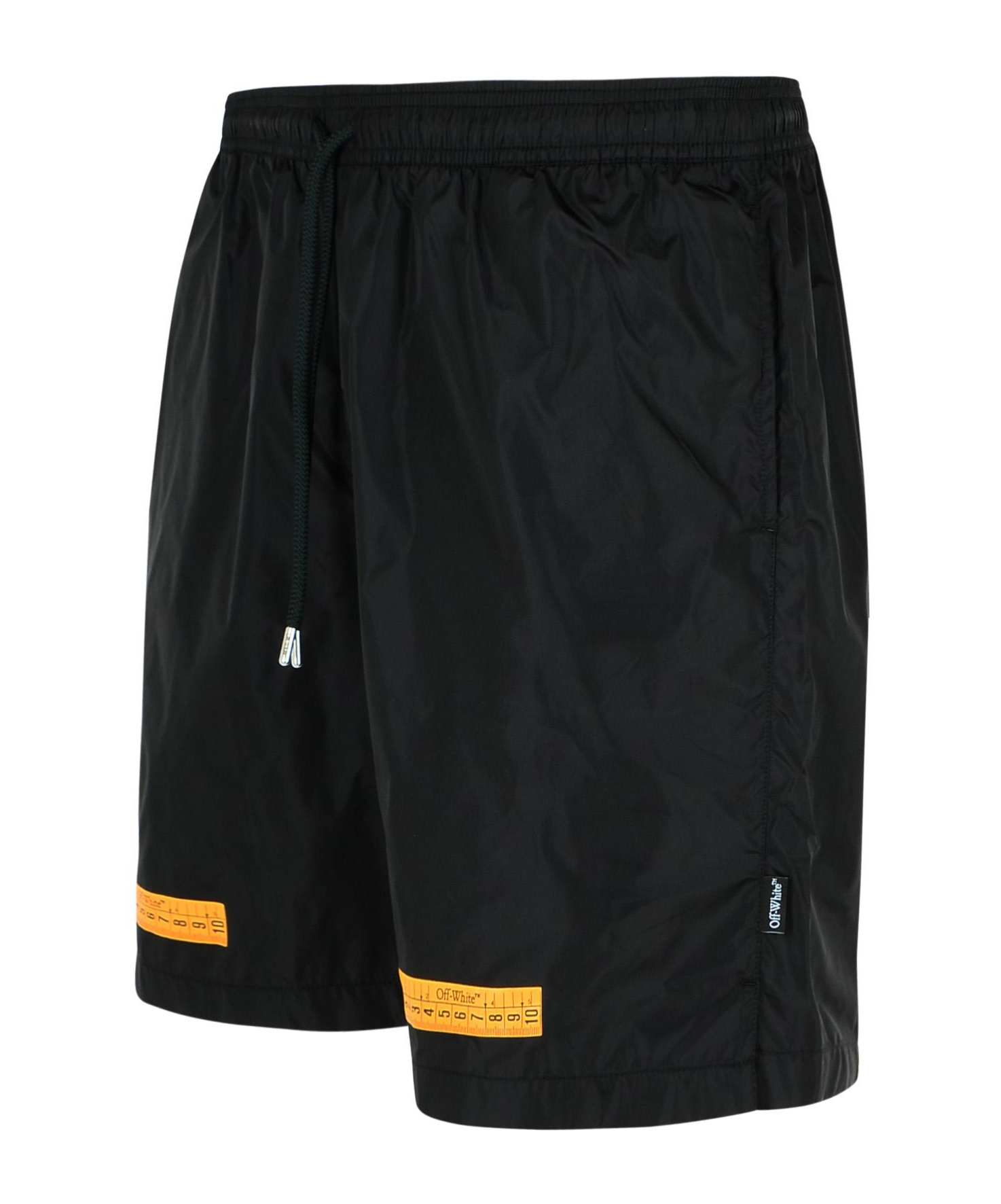 Off-white Elastic Waist Shorts In Black