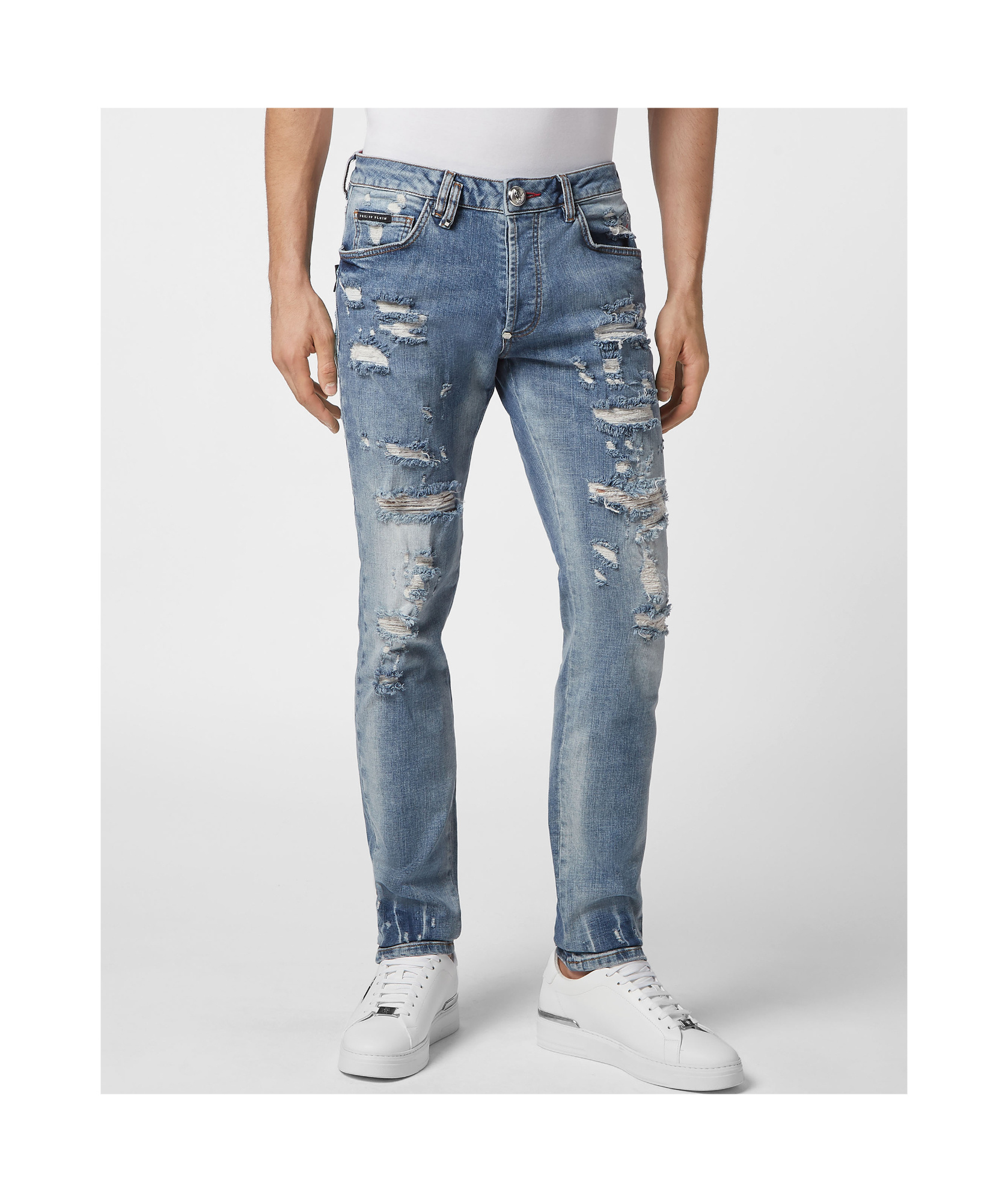 PHILIPP PLEIN BELT-LOOP JEANS