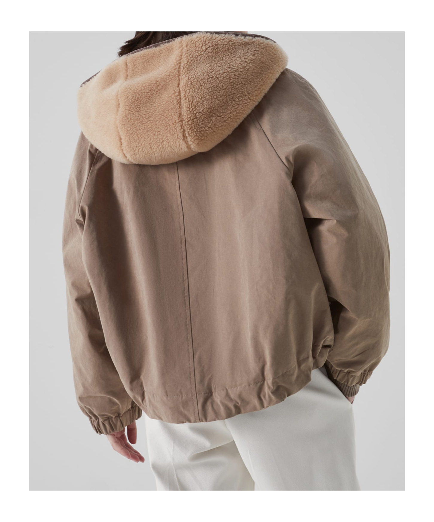 Brunello Cucinelli Padded Hooded Jacket In Brown