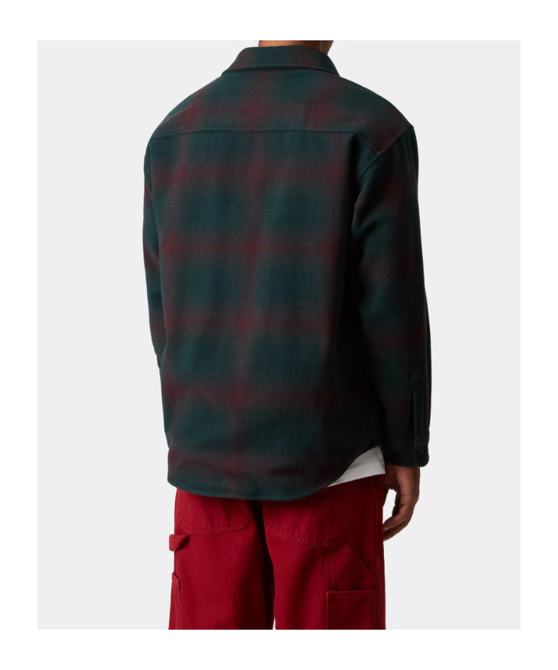 Carhartt Long Sleeve Plaid Shirt With Chest Pocket In Blue