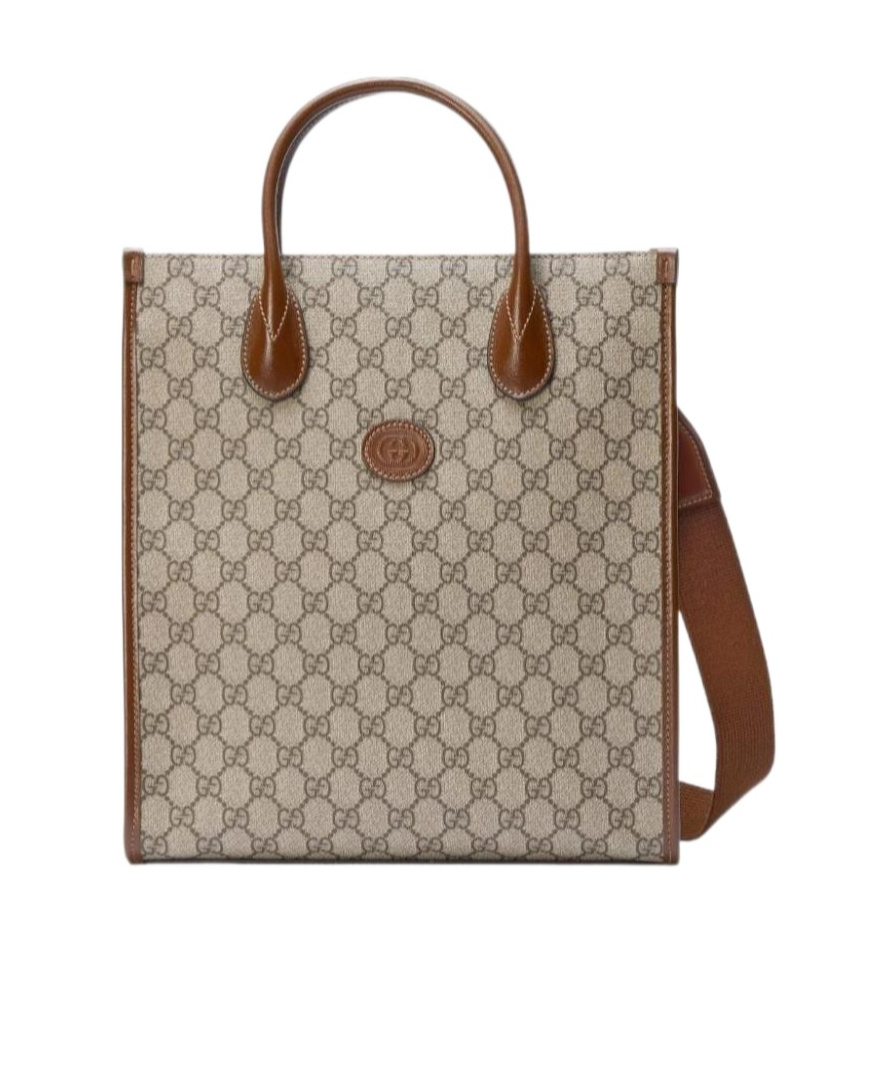 Gucci Interlocking G Tote Bag In Nude