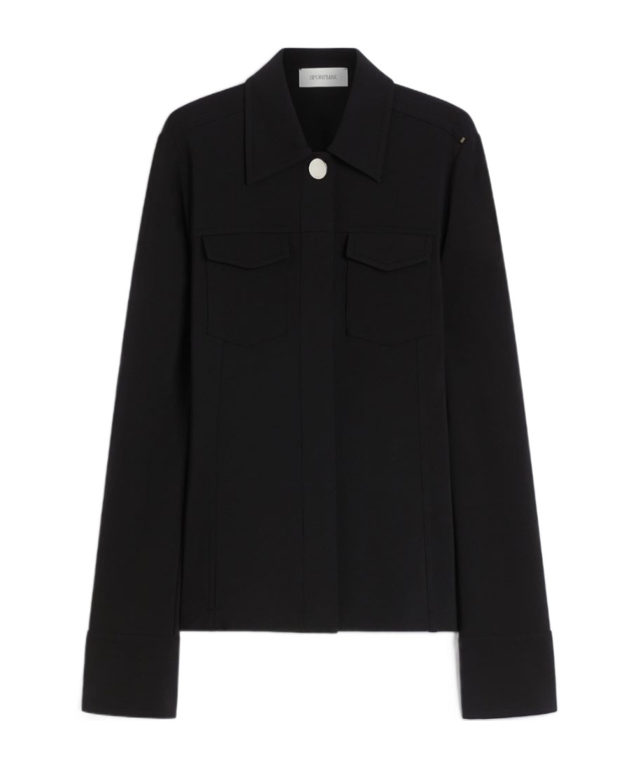 Sportmax Tailored Suit With Relaxed Fit And Vertical Cuts In Black