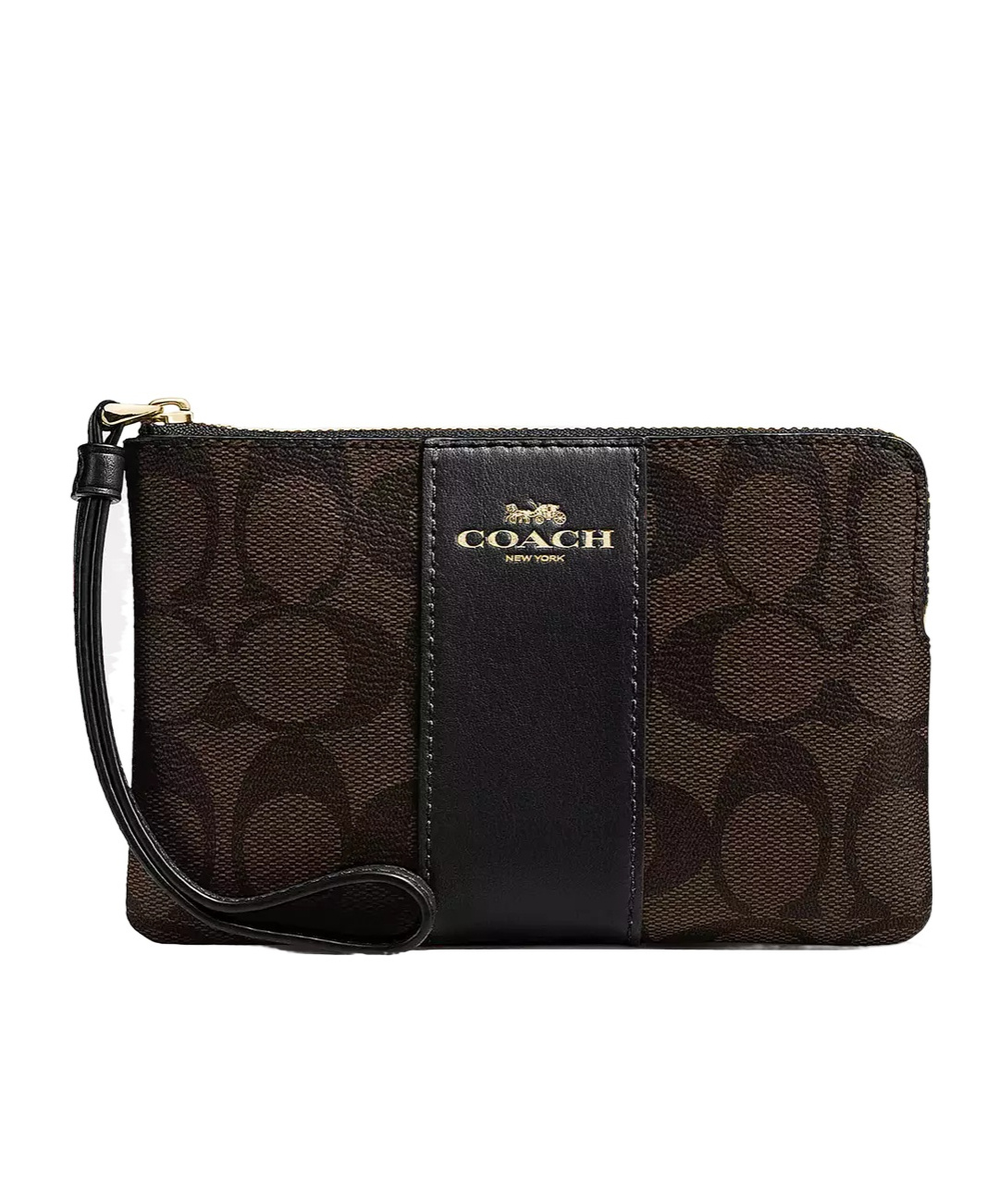 Shop Coach Zippered Clutch In Black