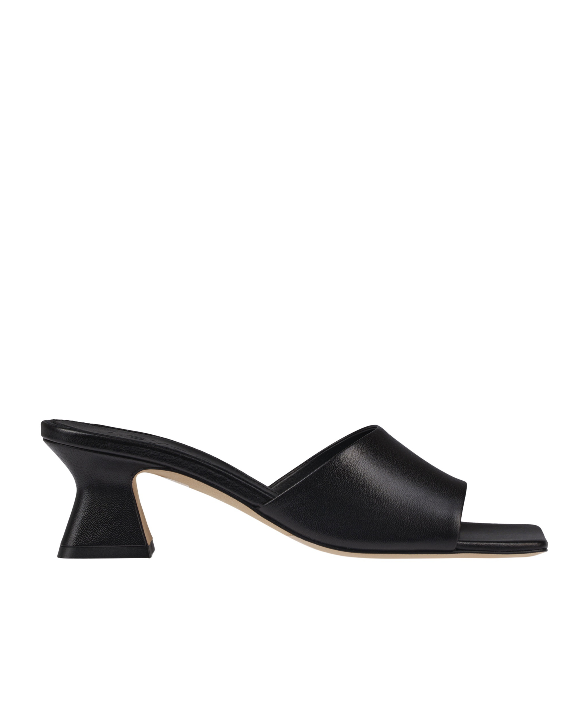 Aeyde Square Toe High Heel Sandals In Black