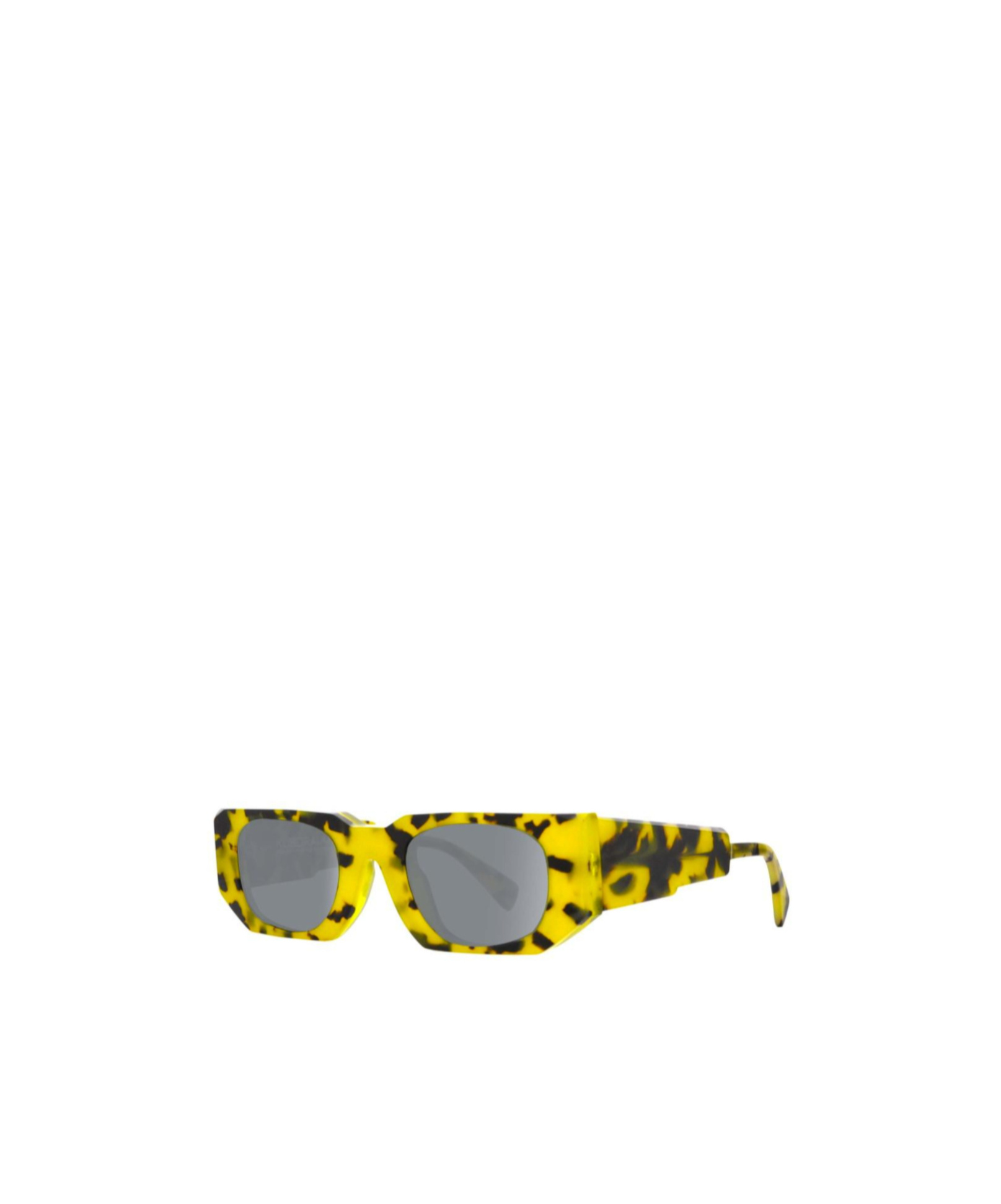 Kuboraum Geometric Sunglasses In Yellow-havana