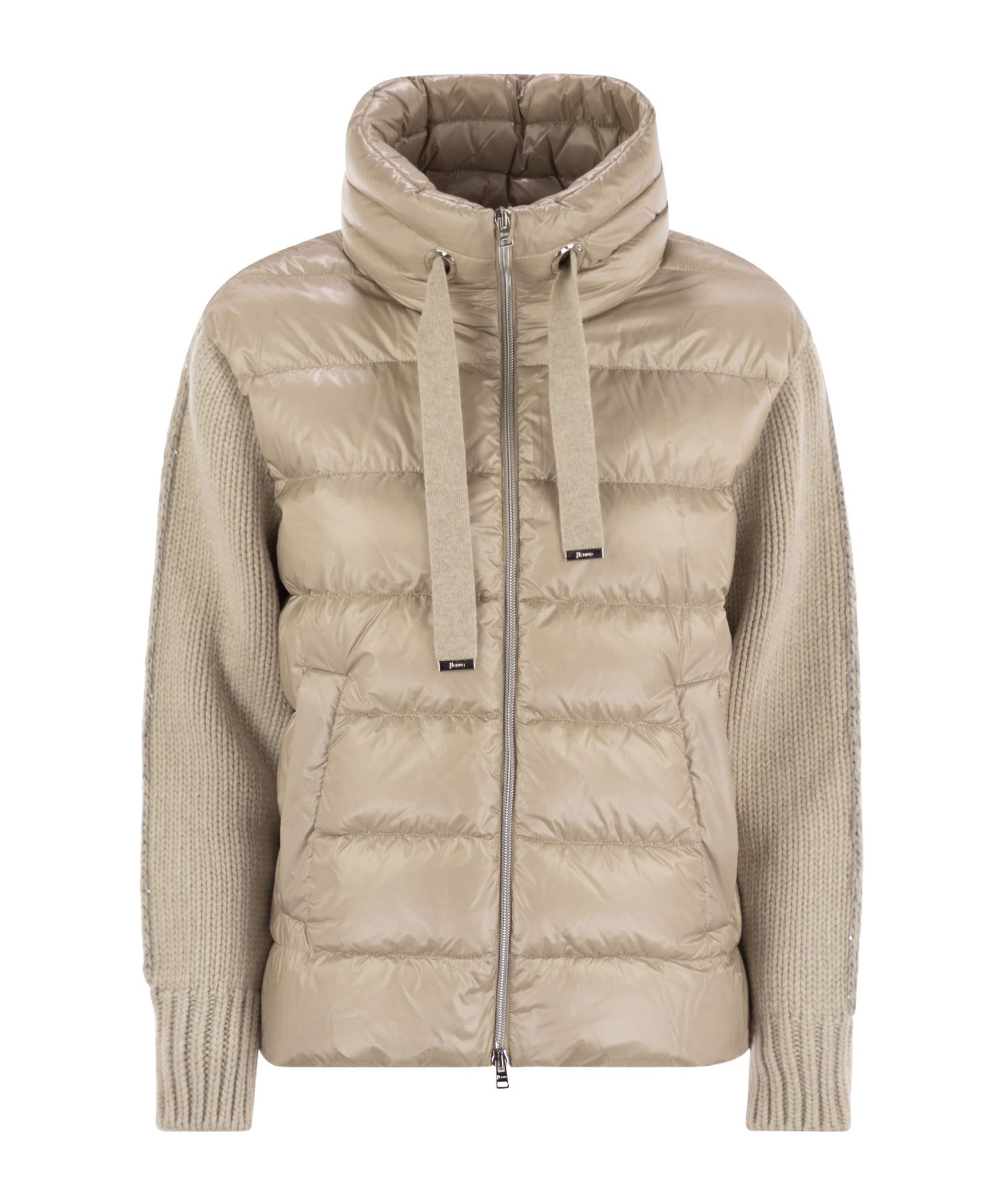Herno Women Resort Jacket In Ultralight Nylon And Mesh In Neutral