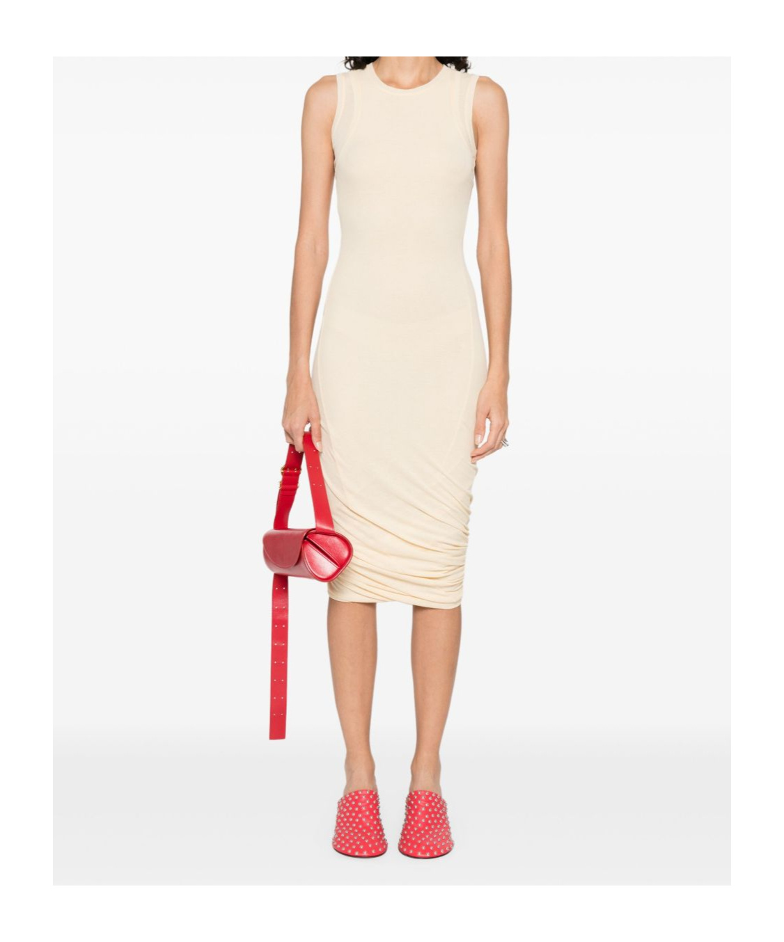 Jil Sander Cotton Dress In White