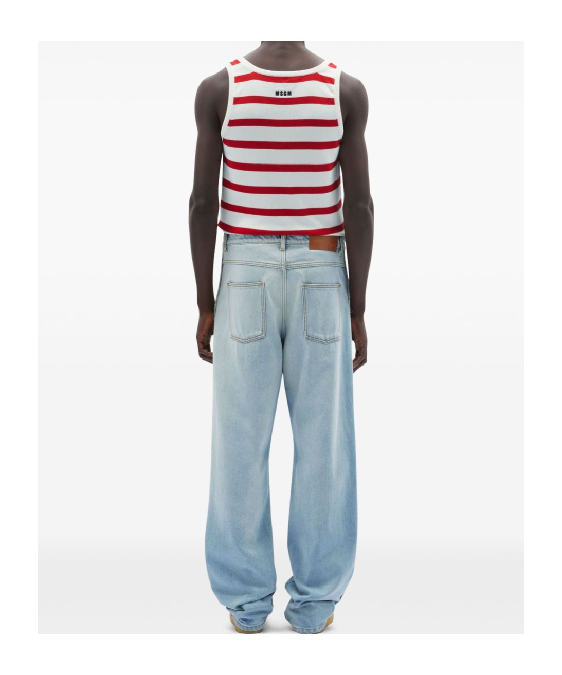 Msgm Baggy Jeans In Blue