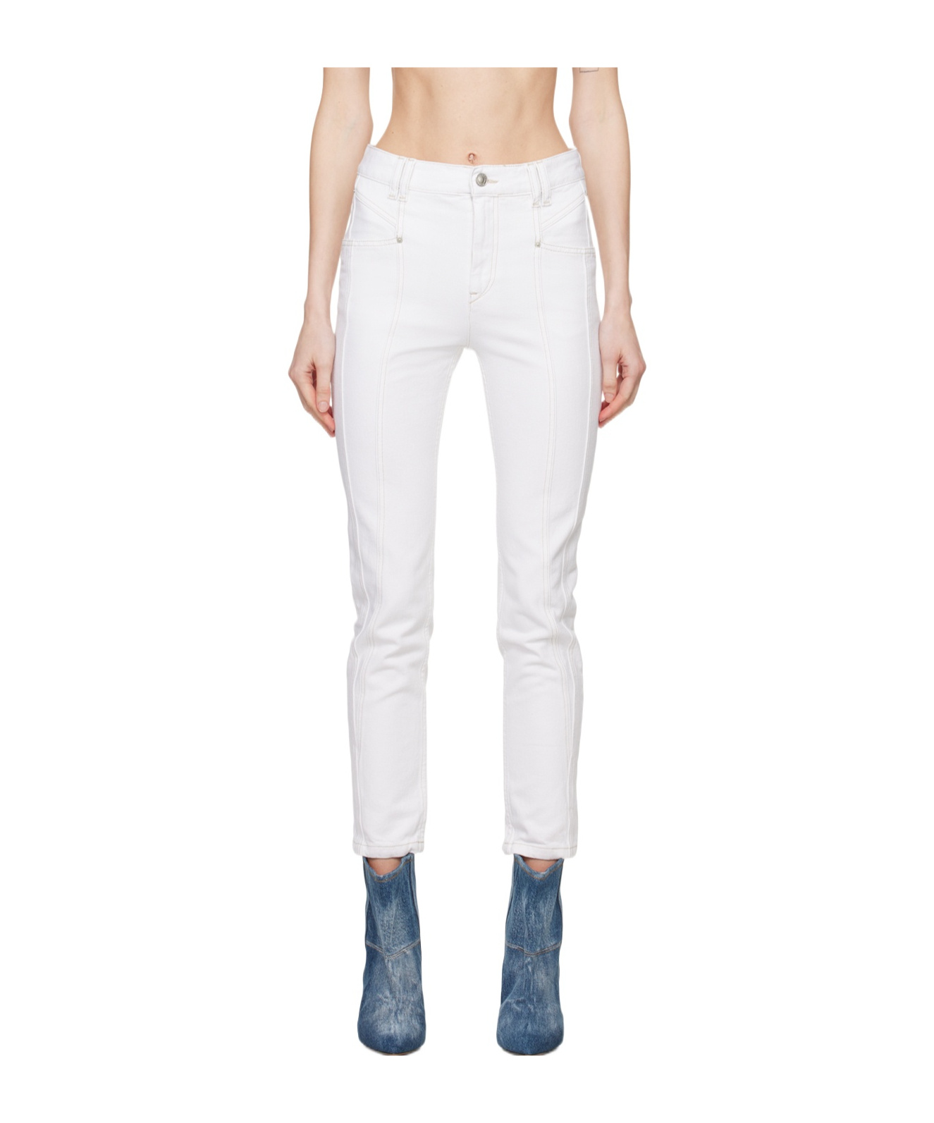 Isabel Marant Belt Loop With Jeans In White