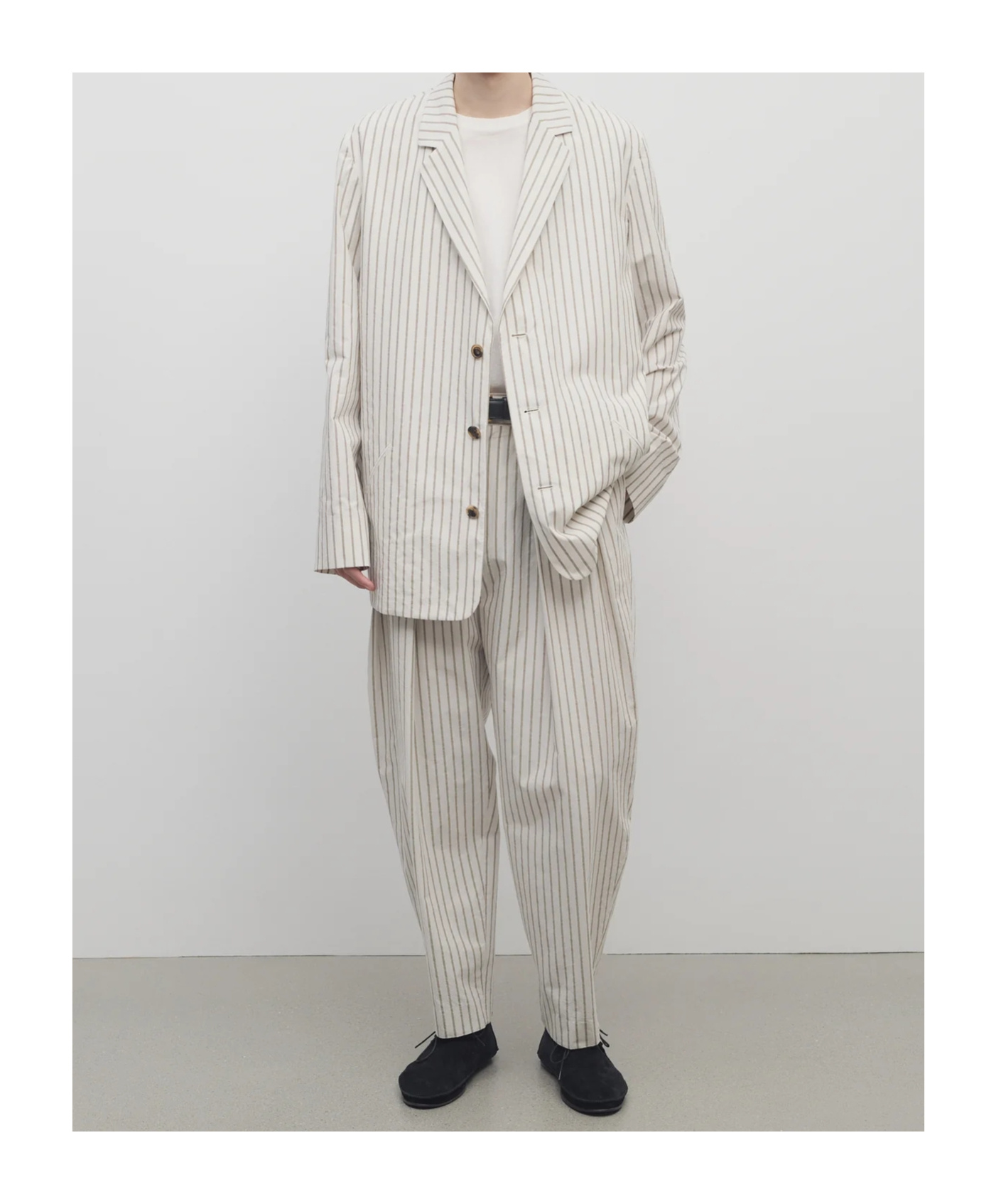 The Row Belt Loops Slacks In Neutral