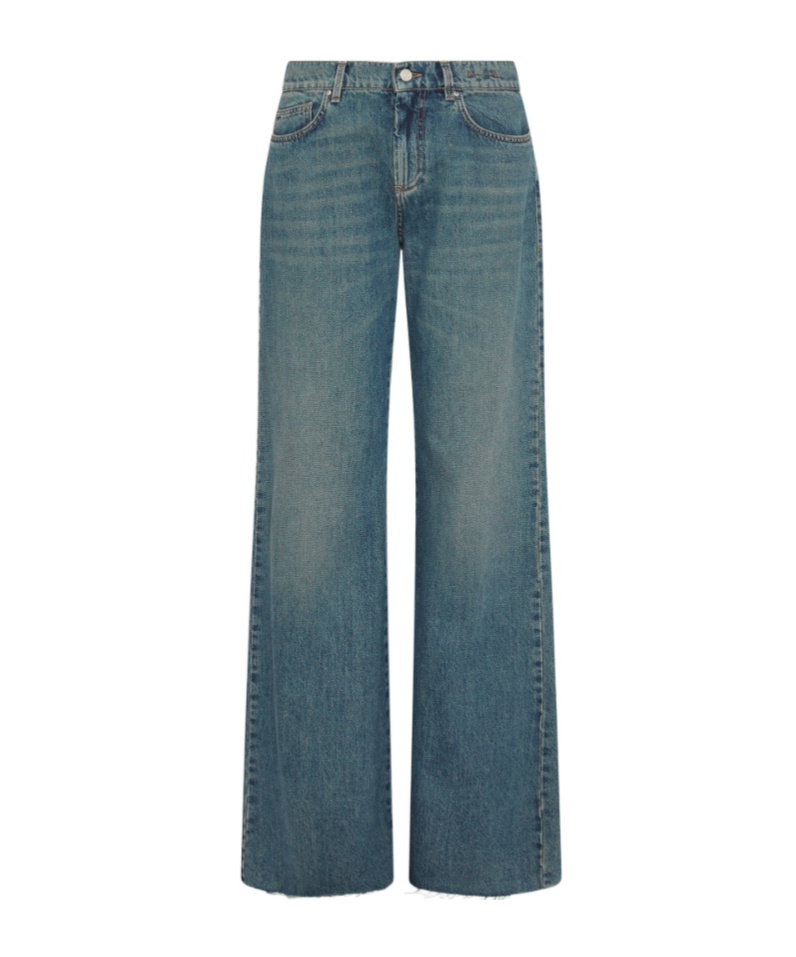 Marella Low-rise Wide-leg Jeans In Blue