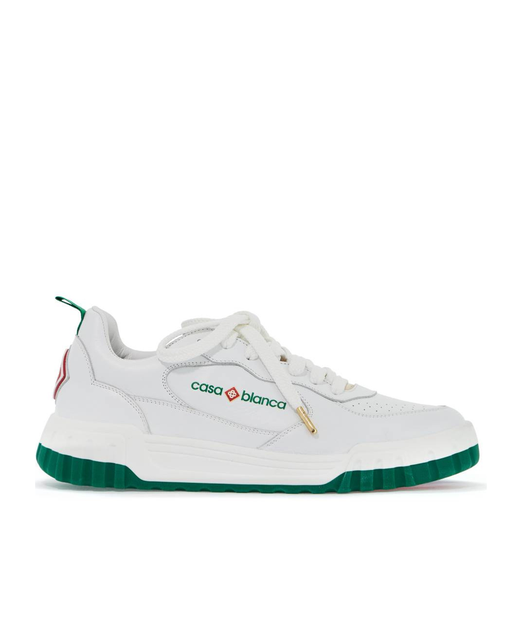 Casablanca The Court Logo-appliquéd Leather Sneakers In White