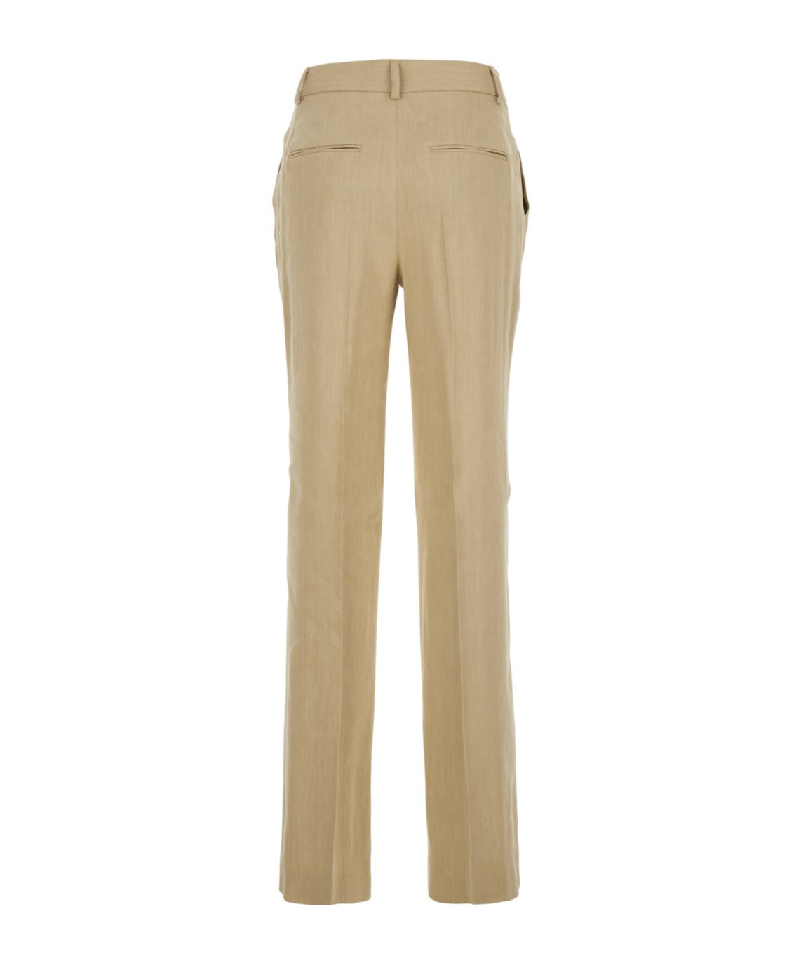 Alberta Ferretti Beige Pants With High Waist And Belt Loops In Nude