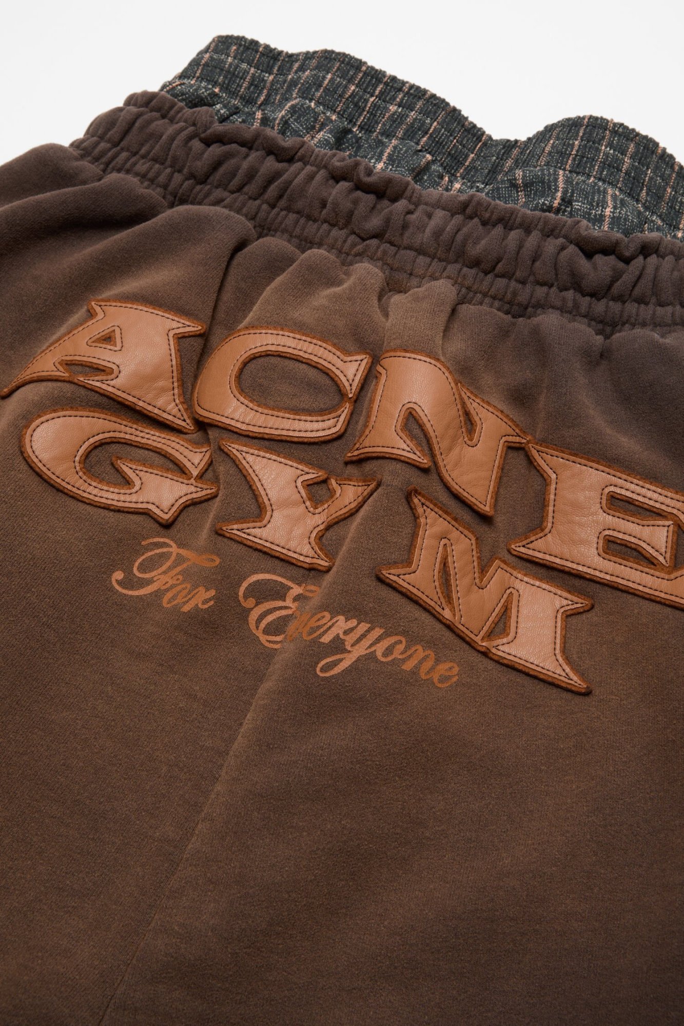 Acne Studios Layered Logo Track Pants In Brown