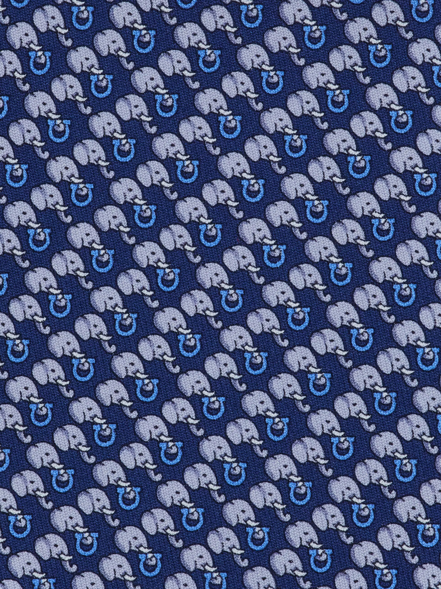 Ferragamo Elephant Print Silk Tie