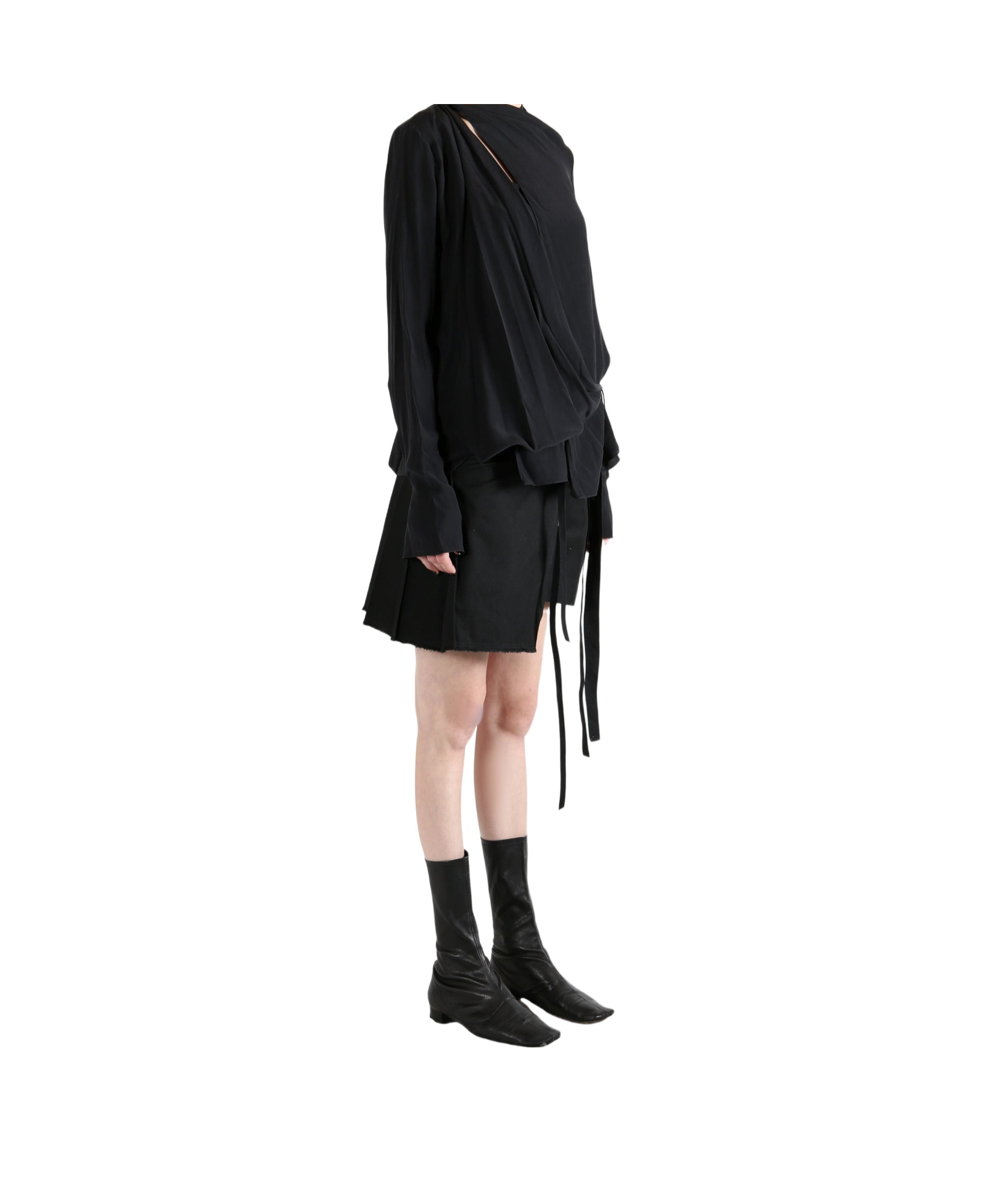 Ann Demeulemeester Long-sleeved Blouse In Black