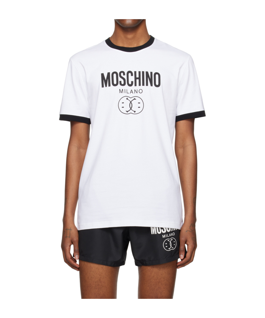 Moschino Smiley Logo-print T-shirt In White