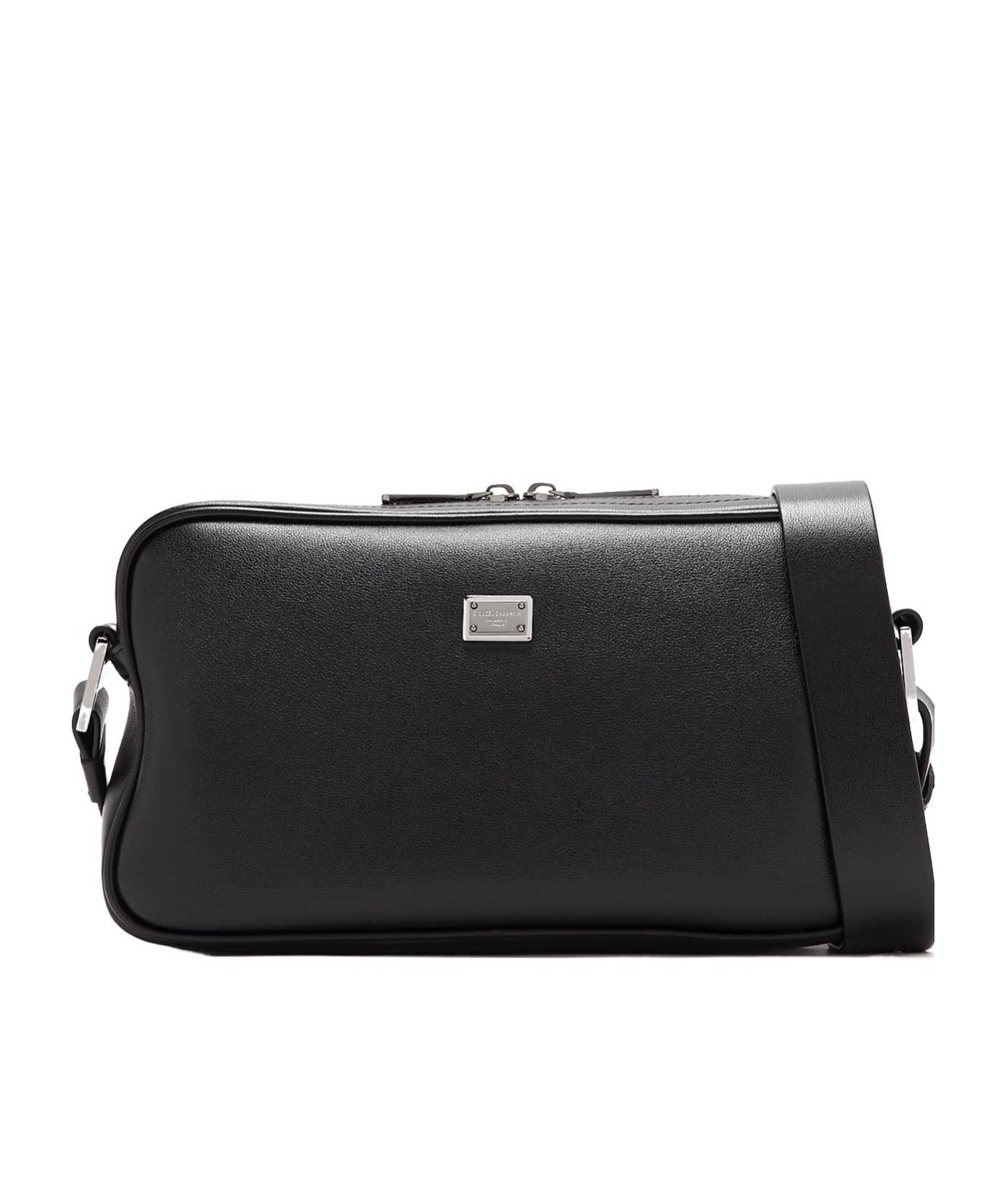 Dolce & Gabbana Zippered Shoulder Bag In Black