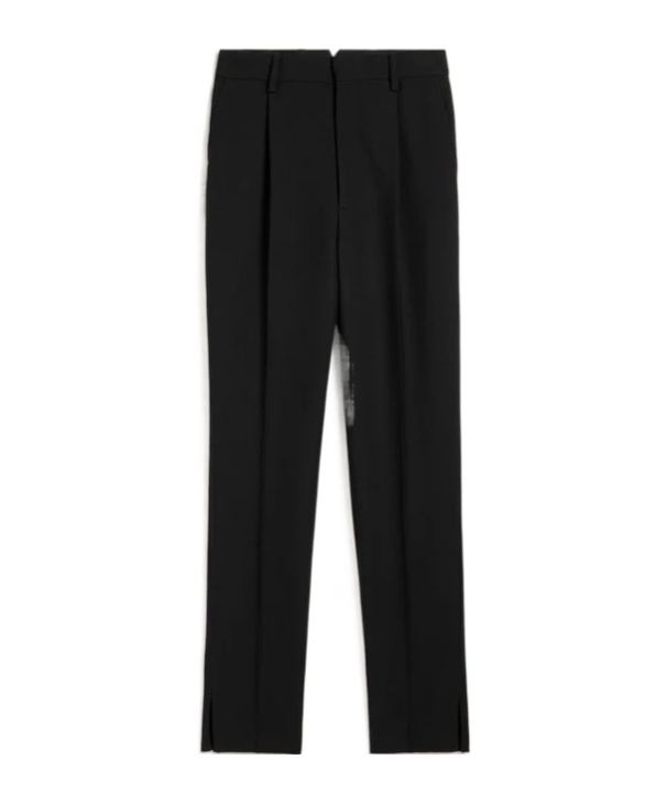 Ami Alexandre Mattiussi Pleated Zipper Casual Pants In White