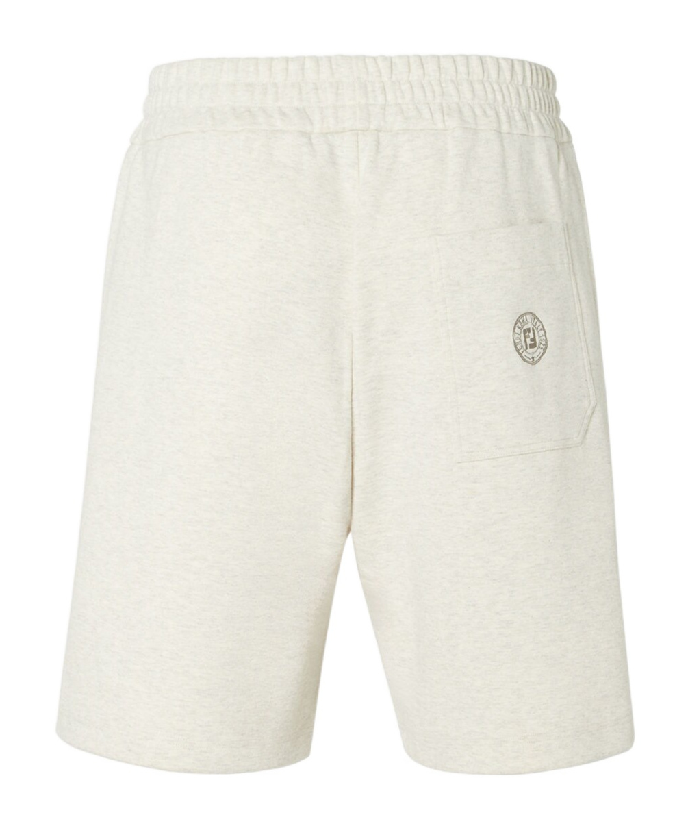 Fendi Light Gray Cotton Shorts In Neutral