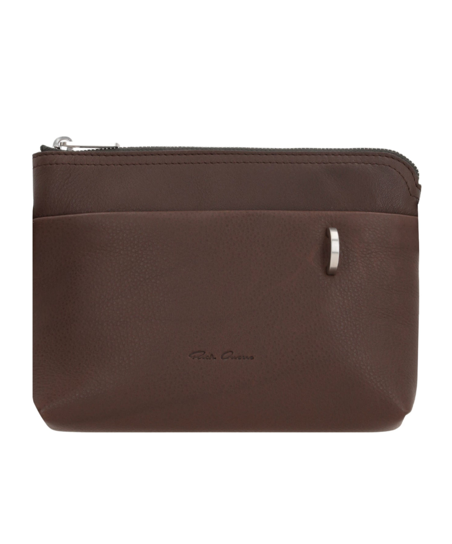 Rick Owens Logo Shoulder Bag In Brown