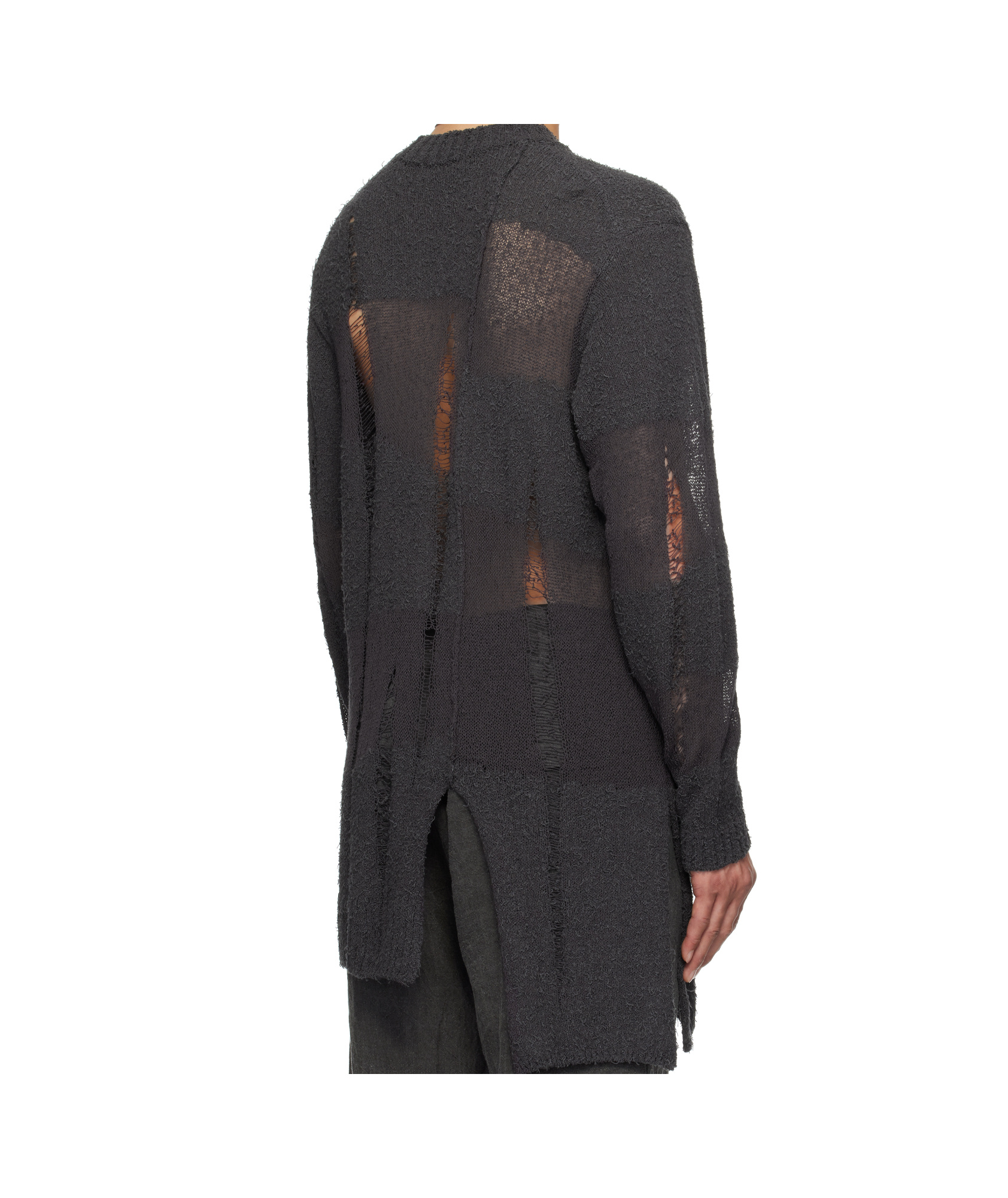 Shop Yohji Yamamoto Long-sleeved Sweater In Black