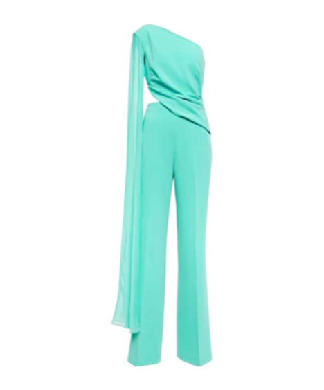 Roland Mouret Asymmetrical Jumpsuit In Green