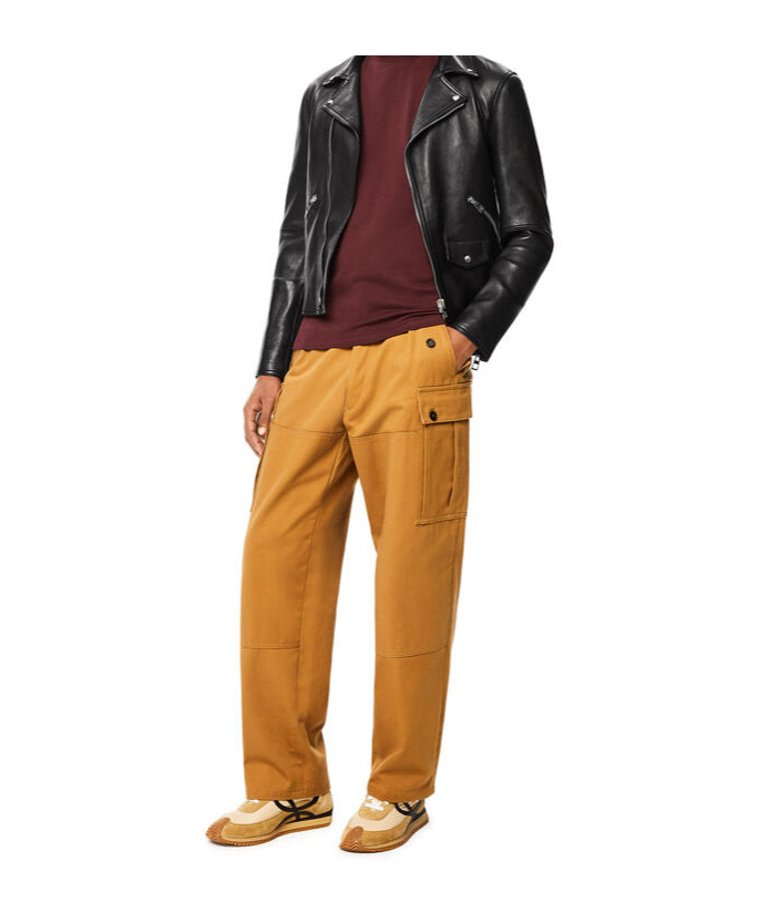Loewe Leather Biker Jacket In Black