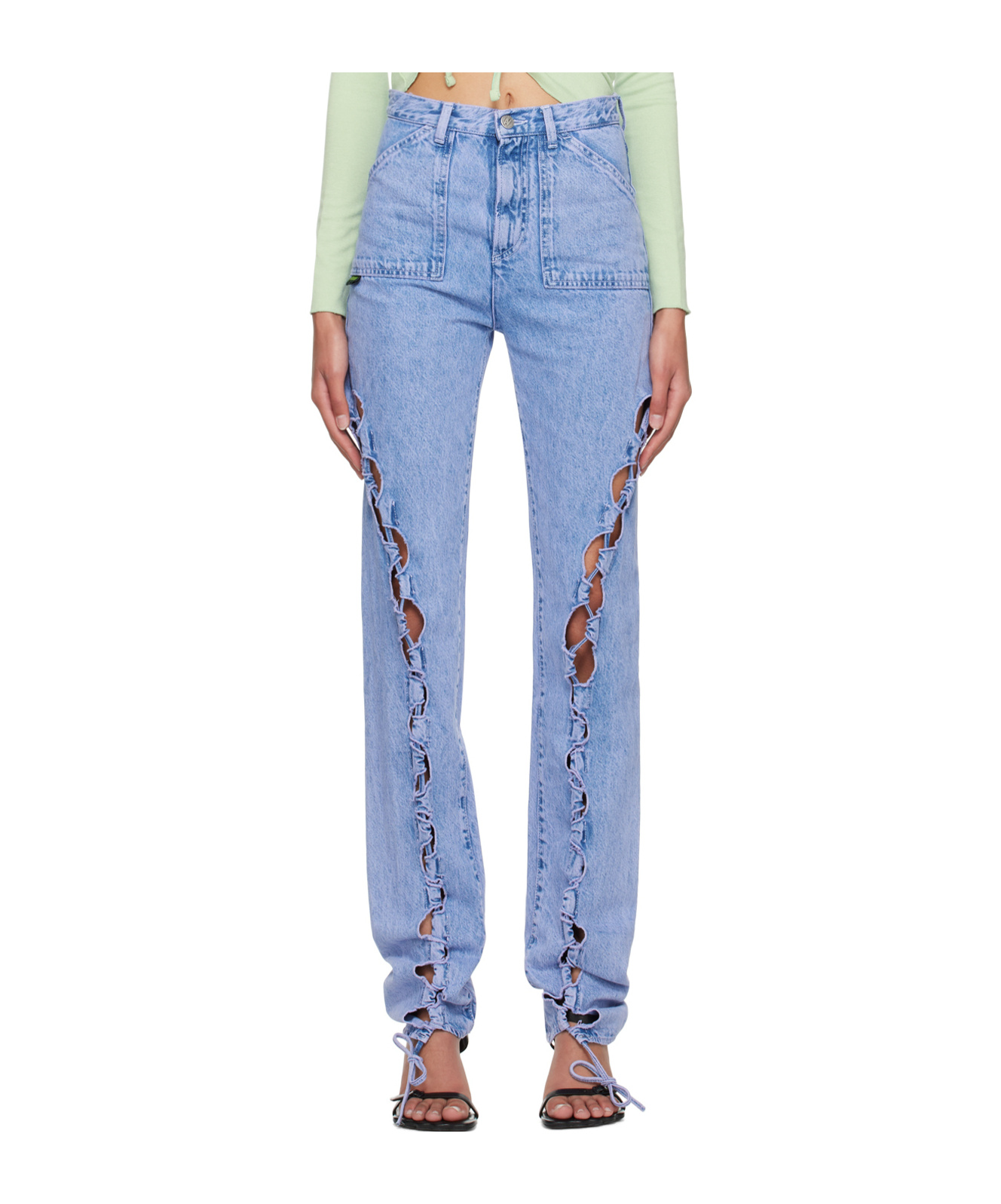 Avavav Ssense Exclusive Purple Jeans In Blue