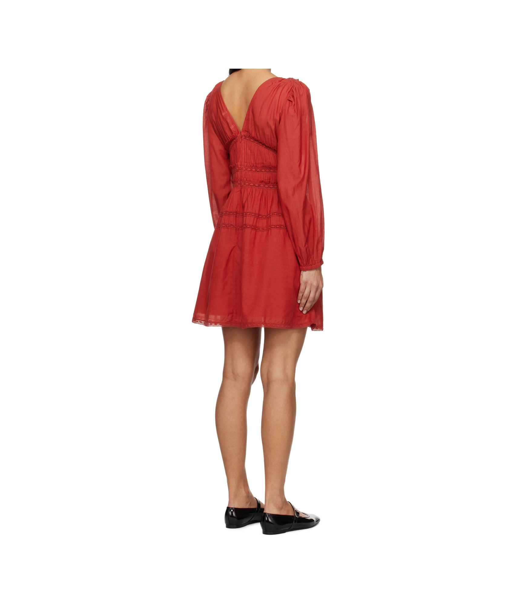 Sea Long Sleeve Dress In Red