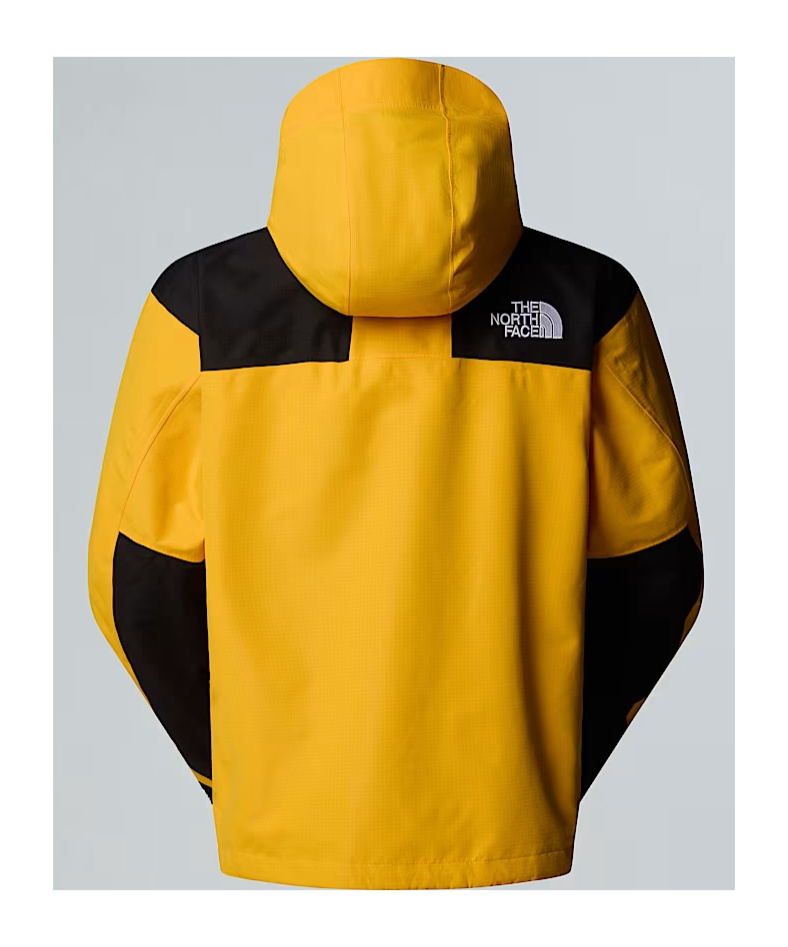 The North Face Mountain Logo-embroidered Colour-block Gore-tex Hooded Jacket In Yellow