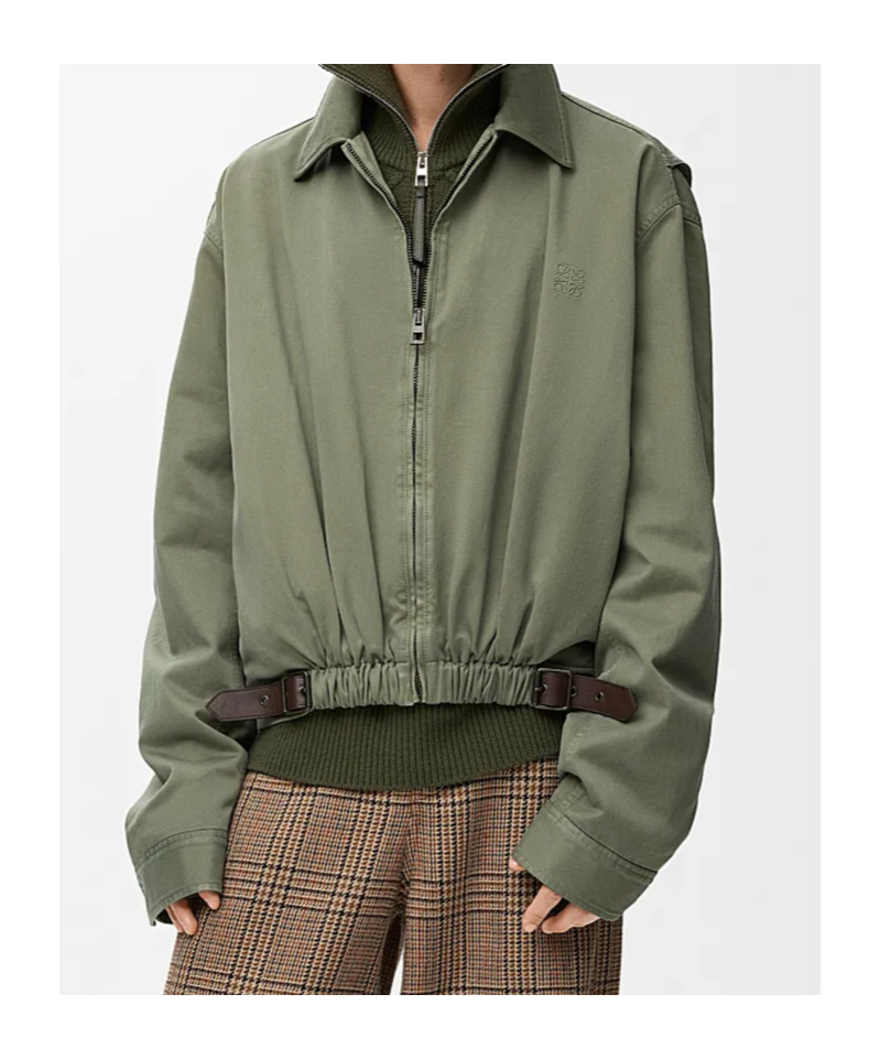 Loewe Long-sleeved Casual Jacket In Green