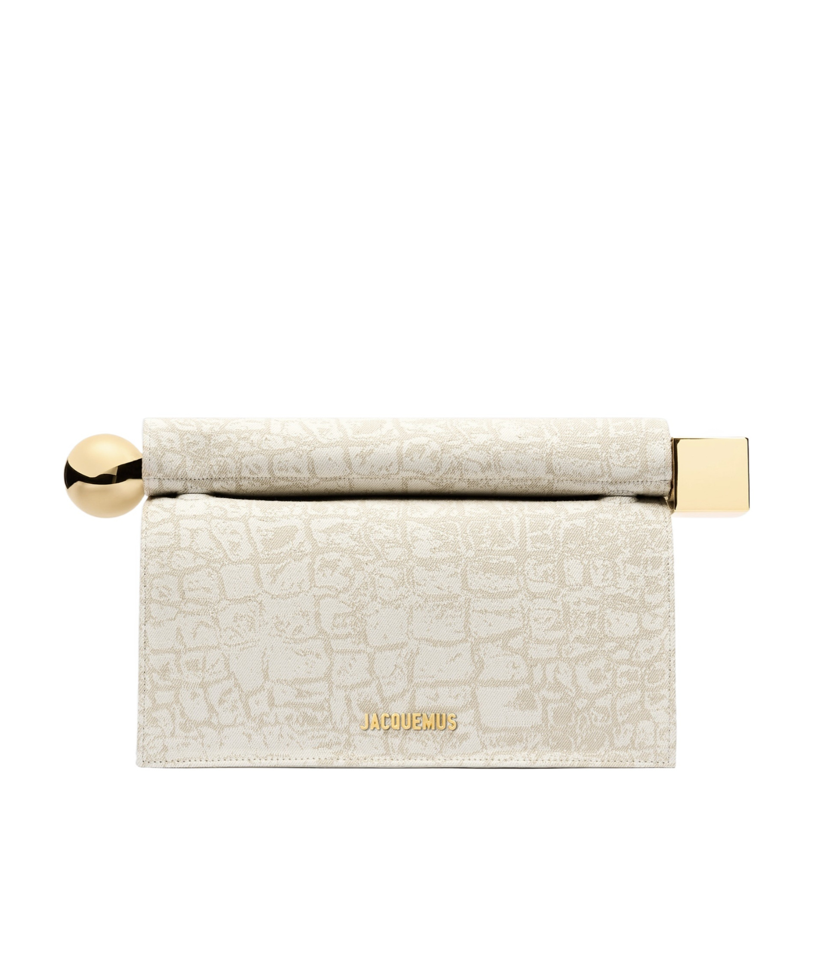 Jacquemus Logo Clutch In Nude
