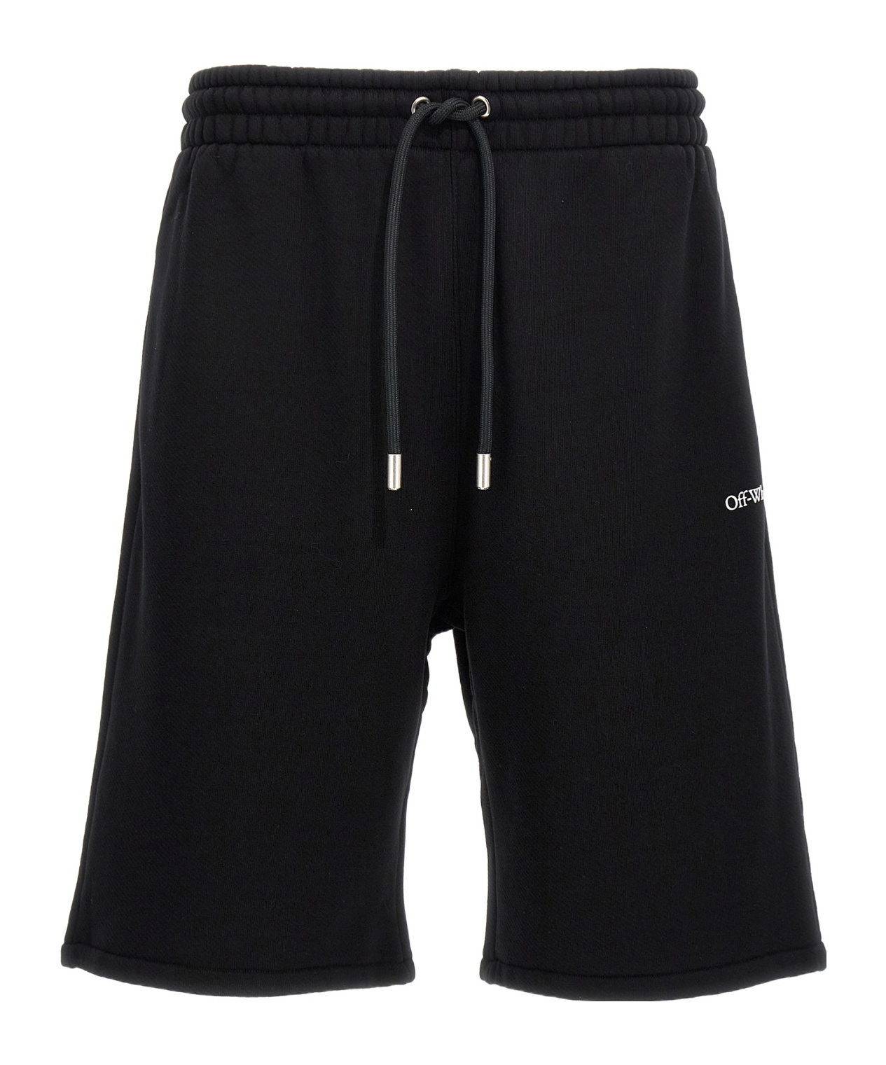 Off-white Off White "sporty Bermuda Shorts With Embroidered Arrow In Black