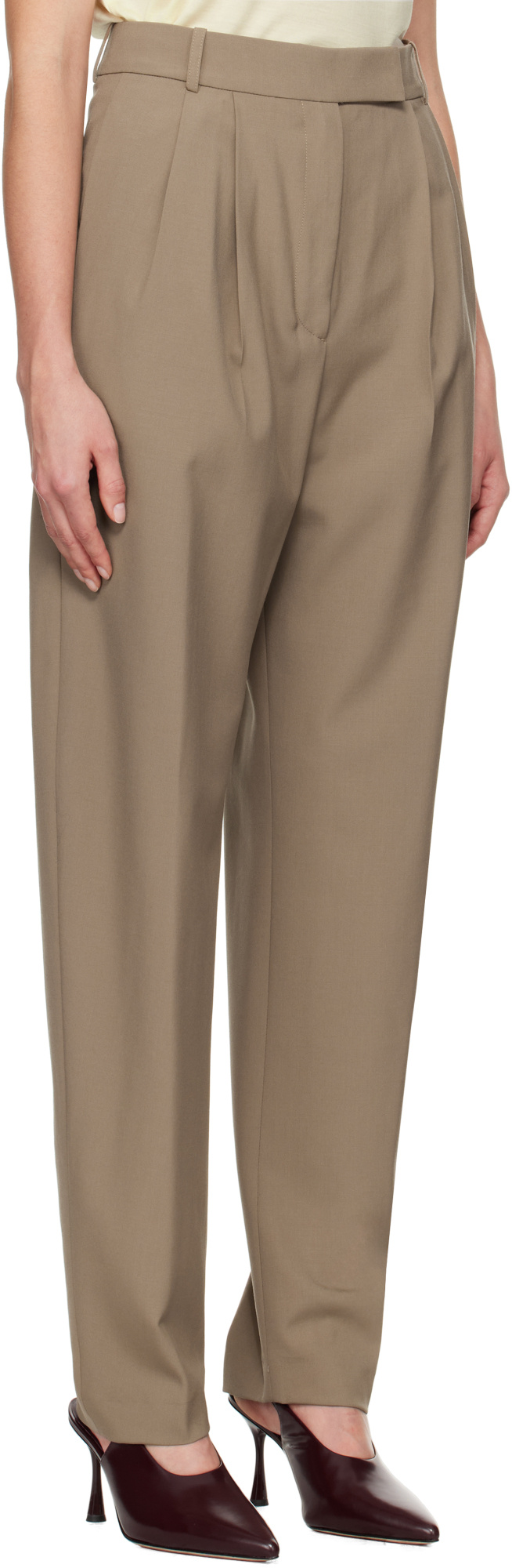 Rohe Belt Loop Casual Pants In Brown