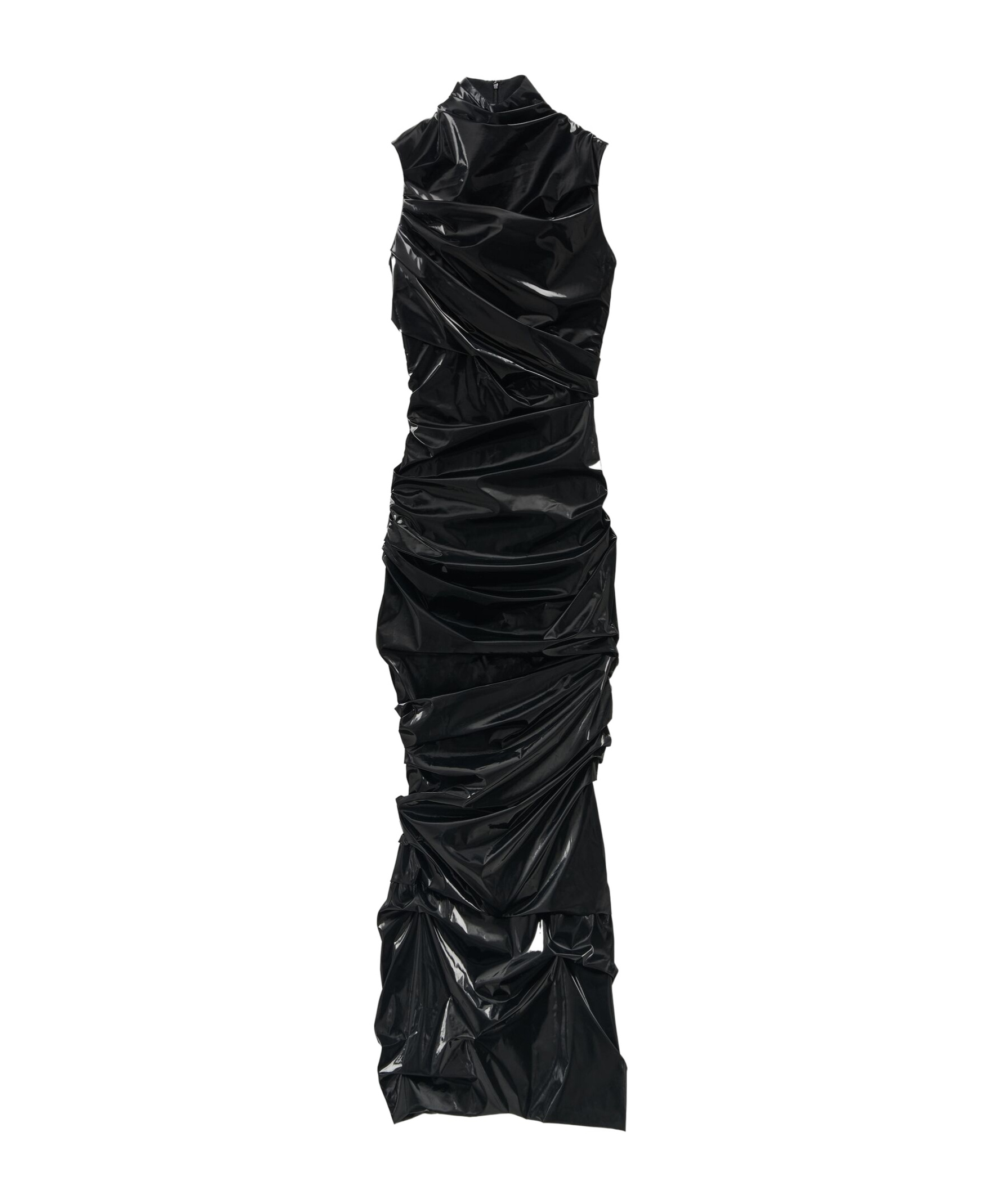 Alexander Mcqueen High-necked Evening Dress In Black