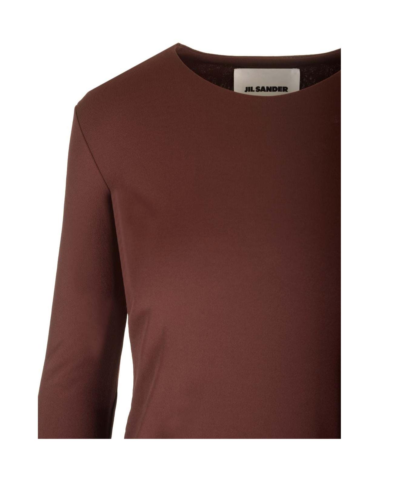 Jil Sander Long-sleeved Crewneck Top In Red