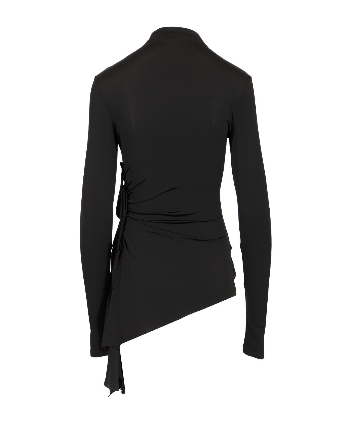 Off-white Stretch Viscose Dress In Black