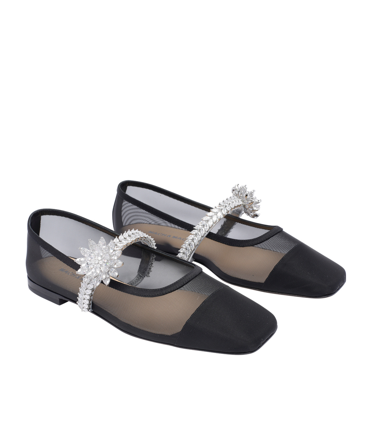 Machmach Square-toed Mary Jane Shoes In Gray