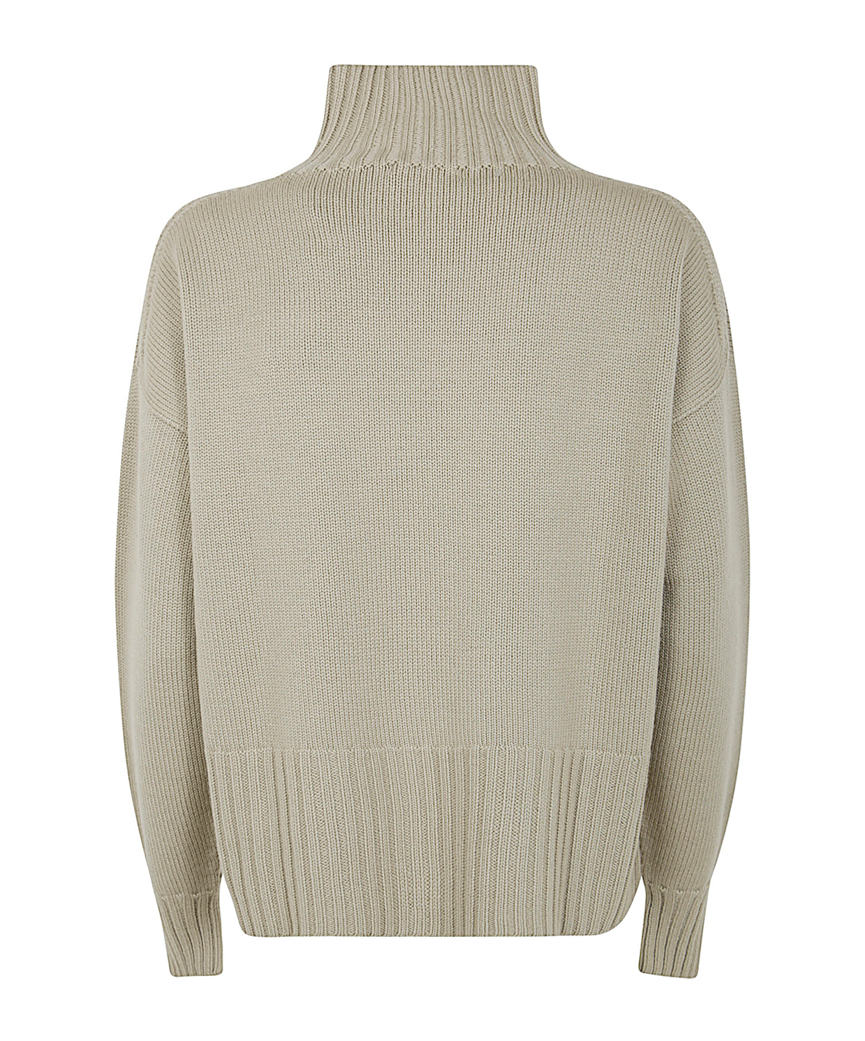 Drumohr Long Sleeves Turtle Neck Oversized Sweater In Nude